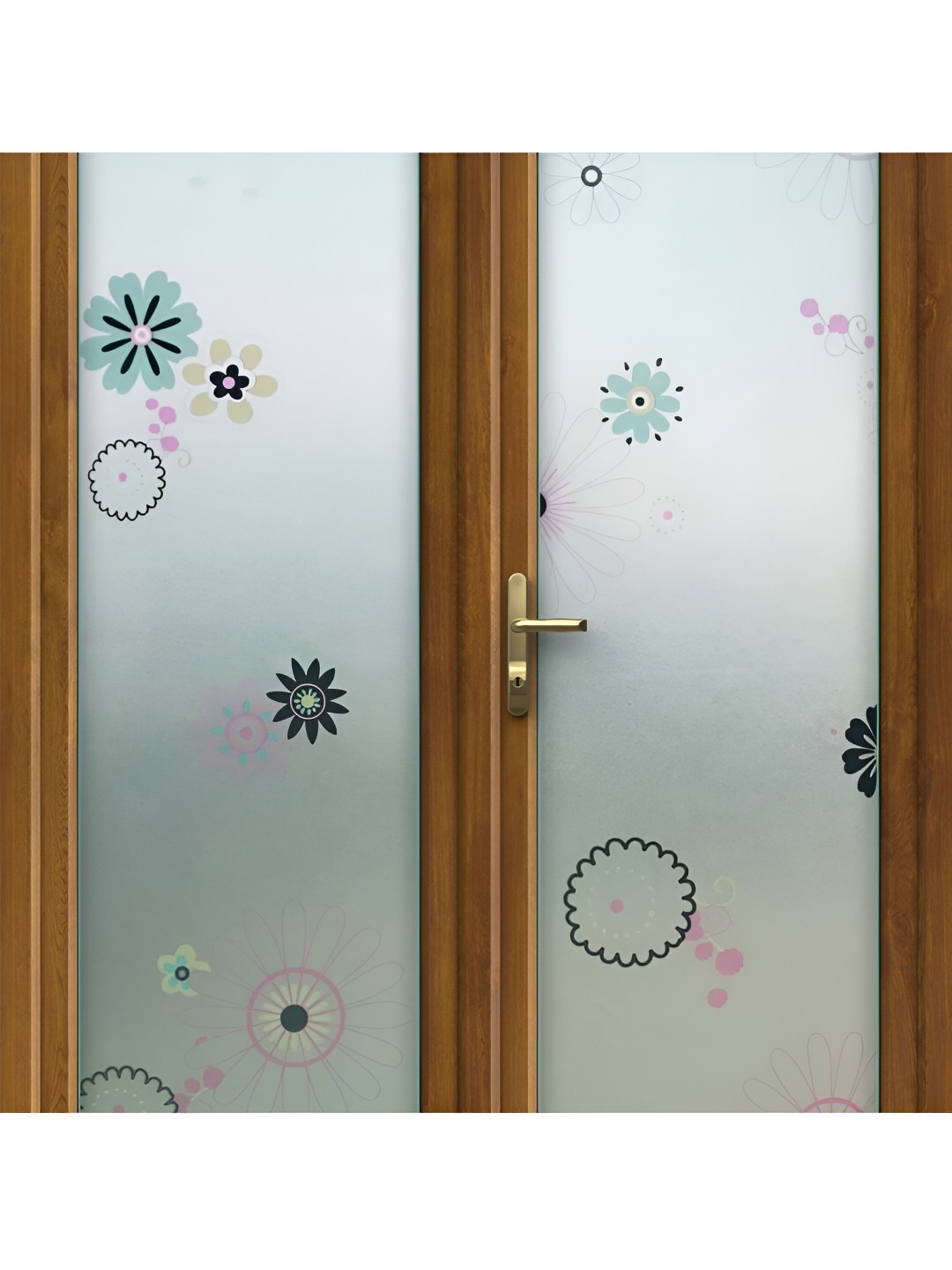 

Jaamso Royals White & Transpherent Printed Self-Adhesive Waterproof Window Sticker, Transparent
