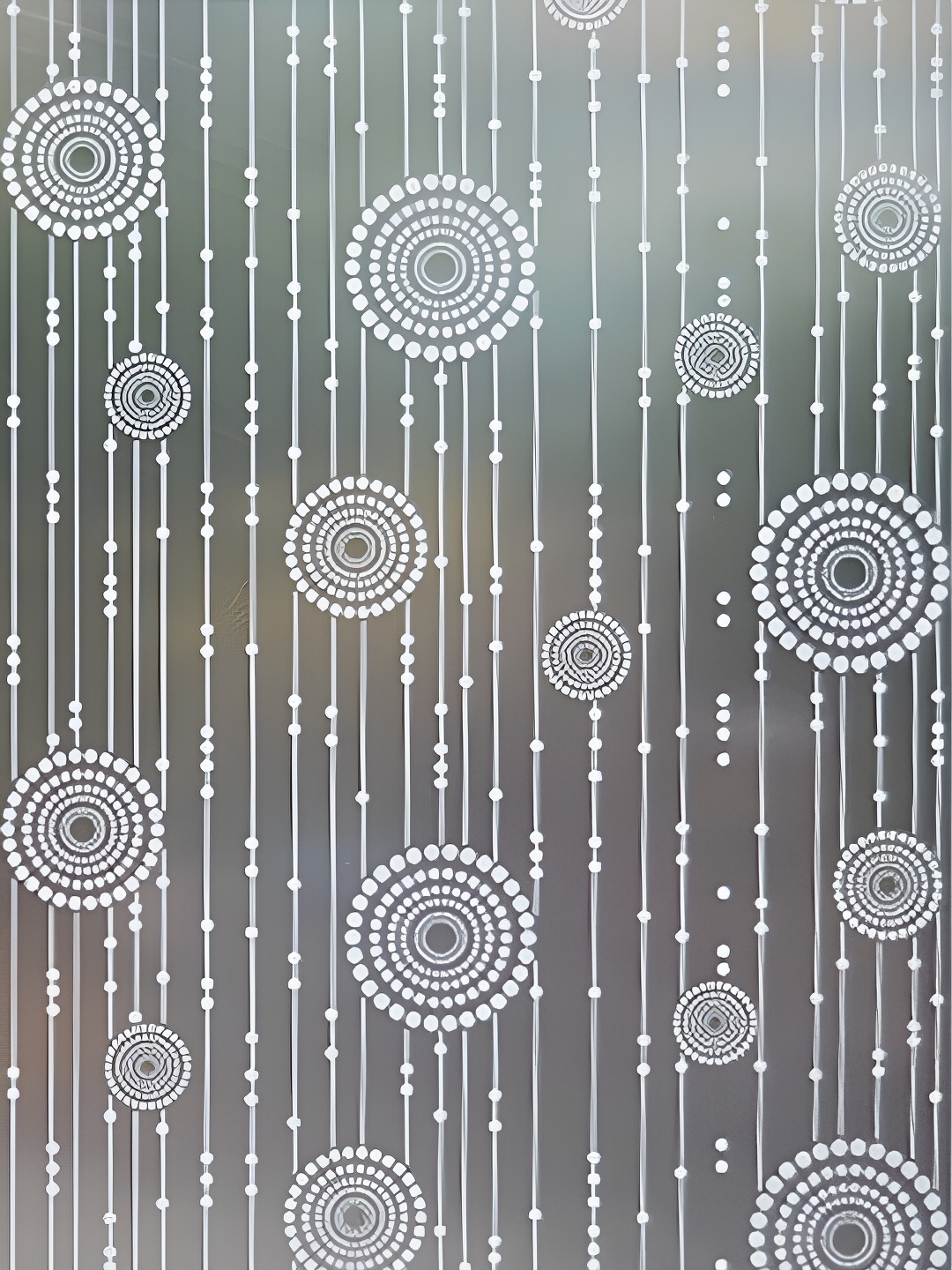 

Jaamso Royals Grey & White Circles Waterproof & Self Adhesive Window Sticker