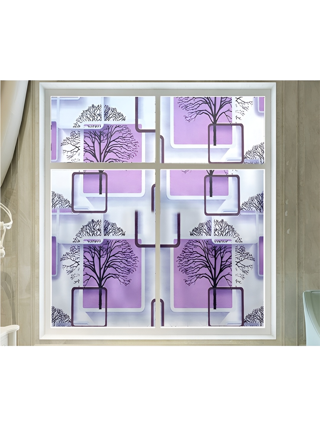 

Jaamso Royals White & Purple Printed Self Adhesive Window Sticker