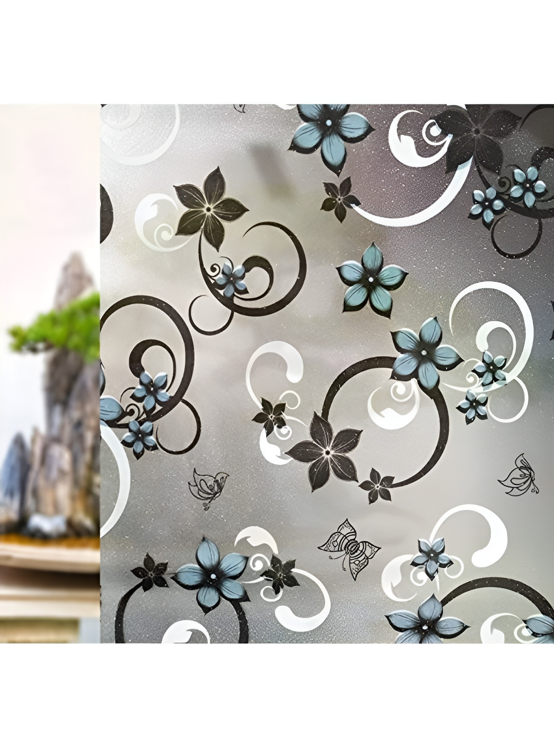 

Jaamso Royals Black & Blue Printed Self-Adhesive Waterproof Window Sticker