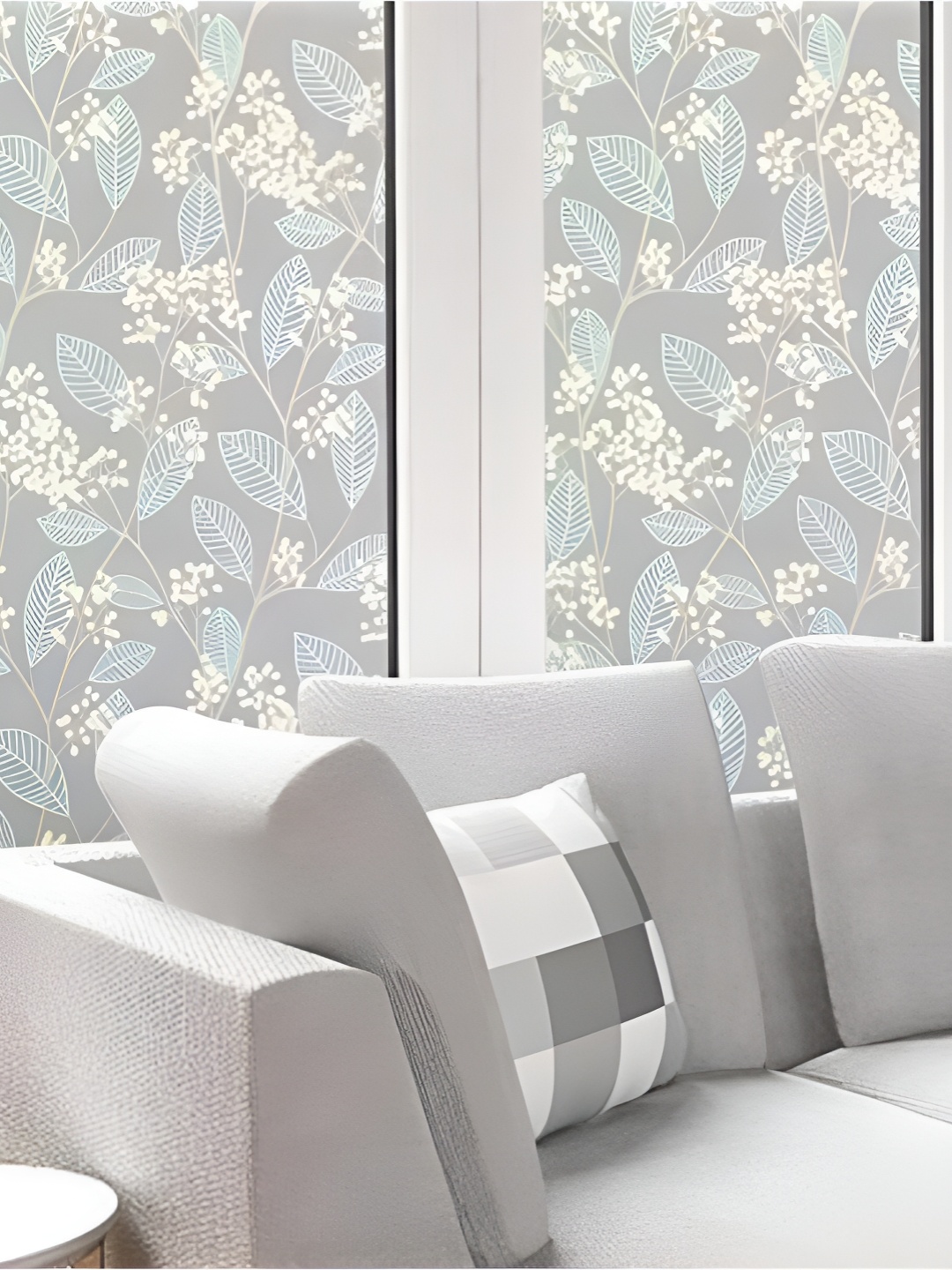 

Jaamso Royals White & Grey Printed Self-Adhesive Window Frosting Film Sticker