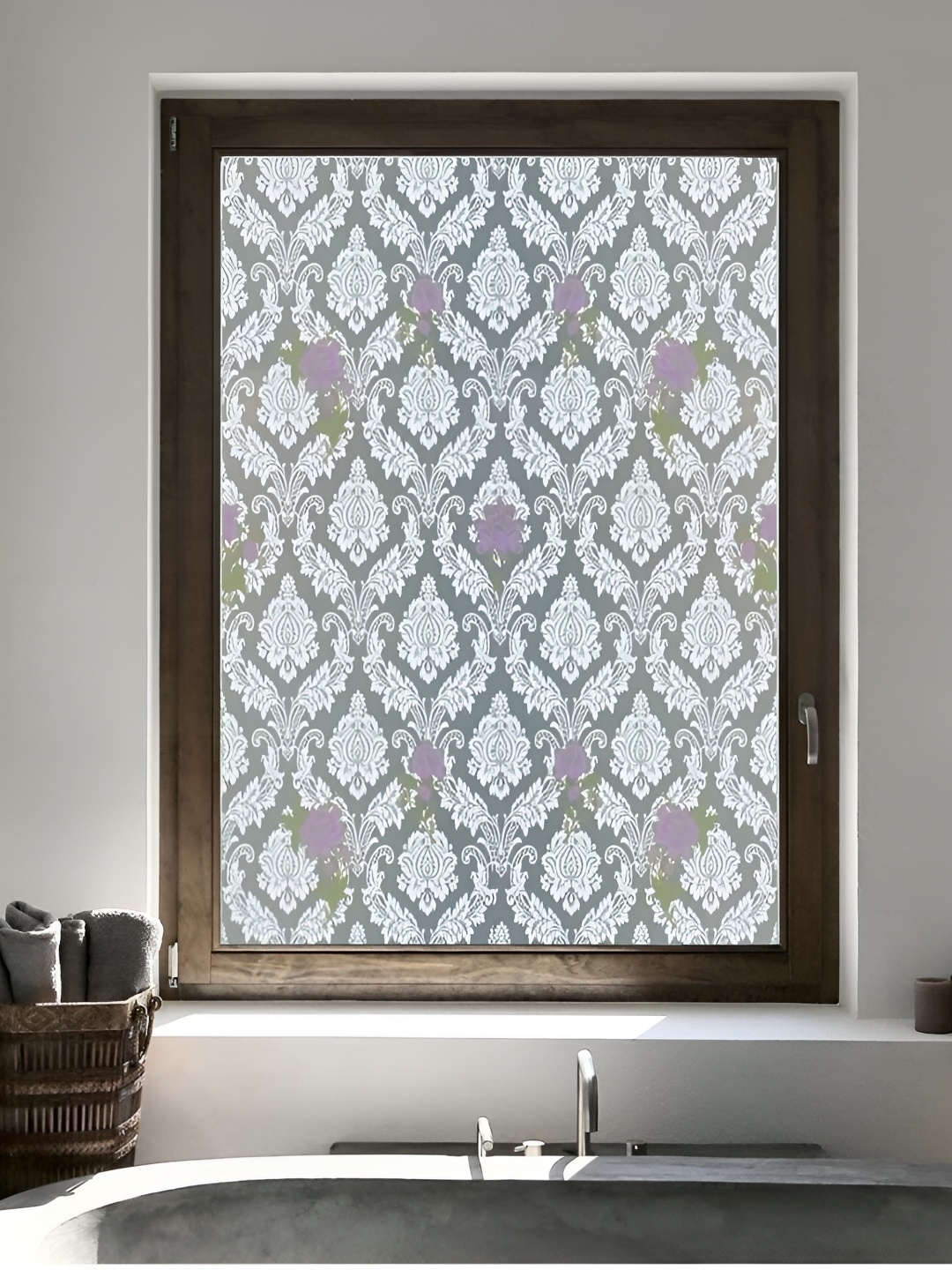 

Jaamso Royals White & Grey Printed Self-Adhesive Waterproof Window Sticker