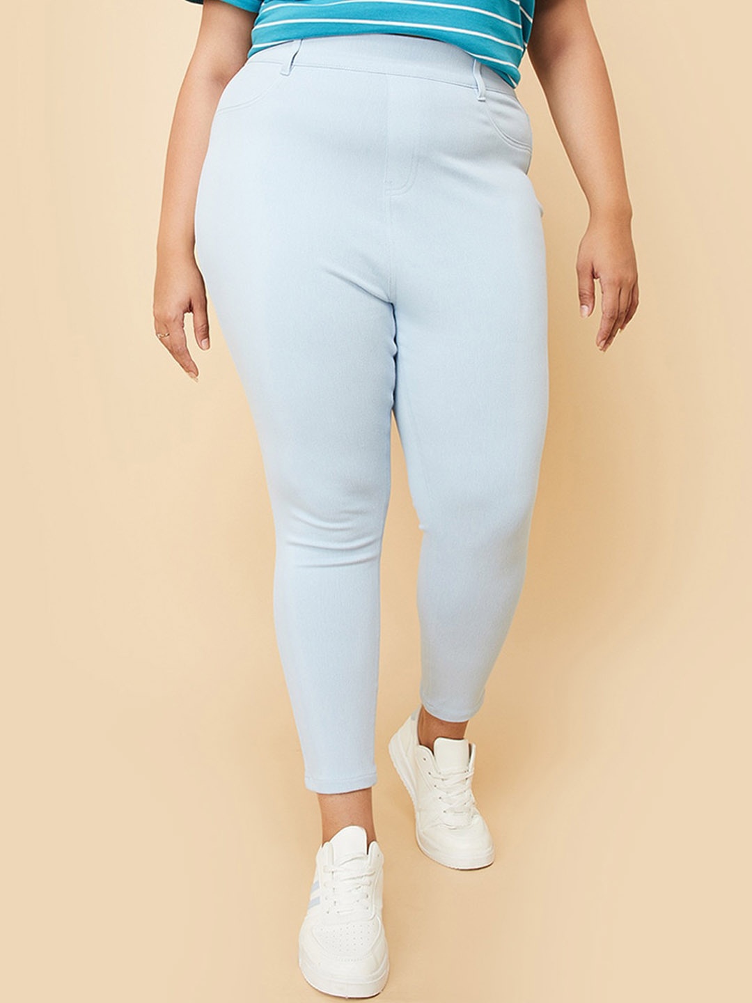 

max Regular Fit Mid-Rise Cotton Regular Trousers, Blue