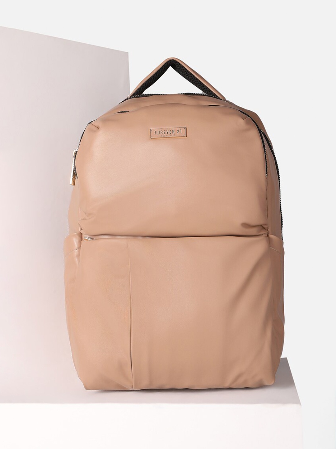 

FOREVER 21 Women Textured Backpack, Peach