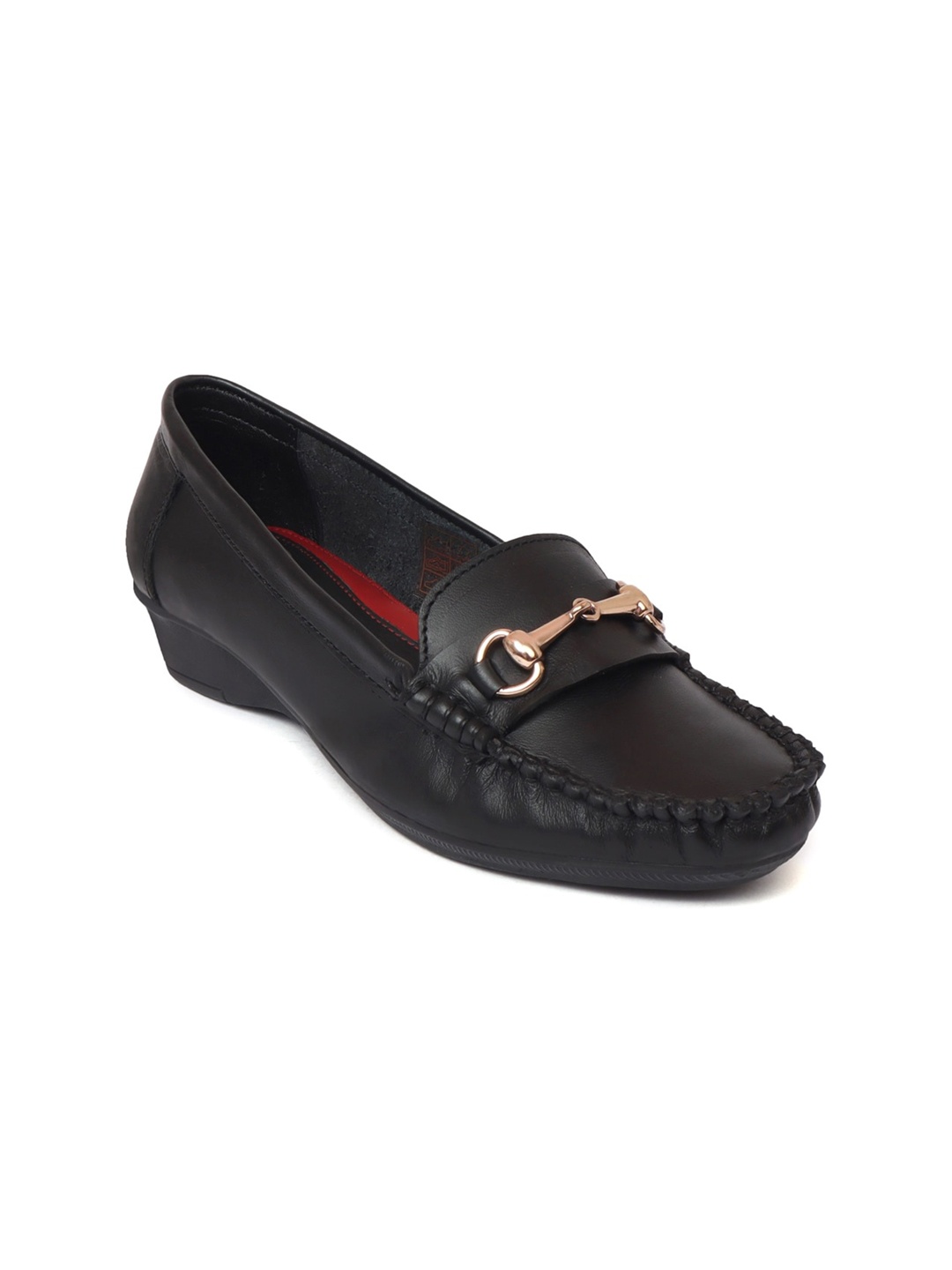 

Zoom Shoes Round Toe Leather Pumps, Black