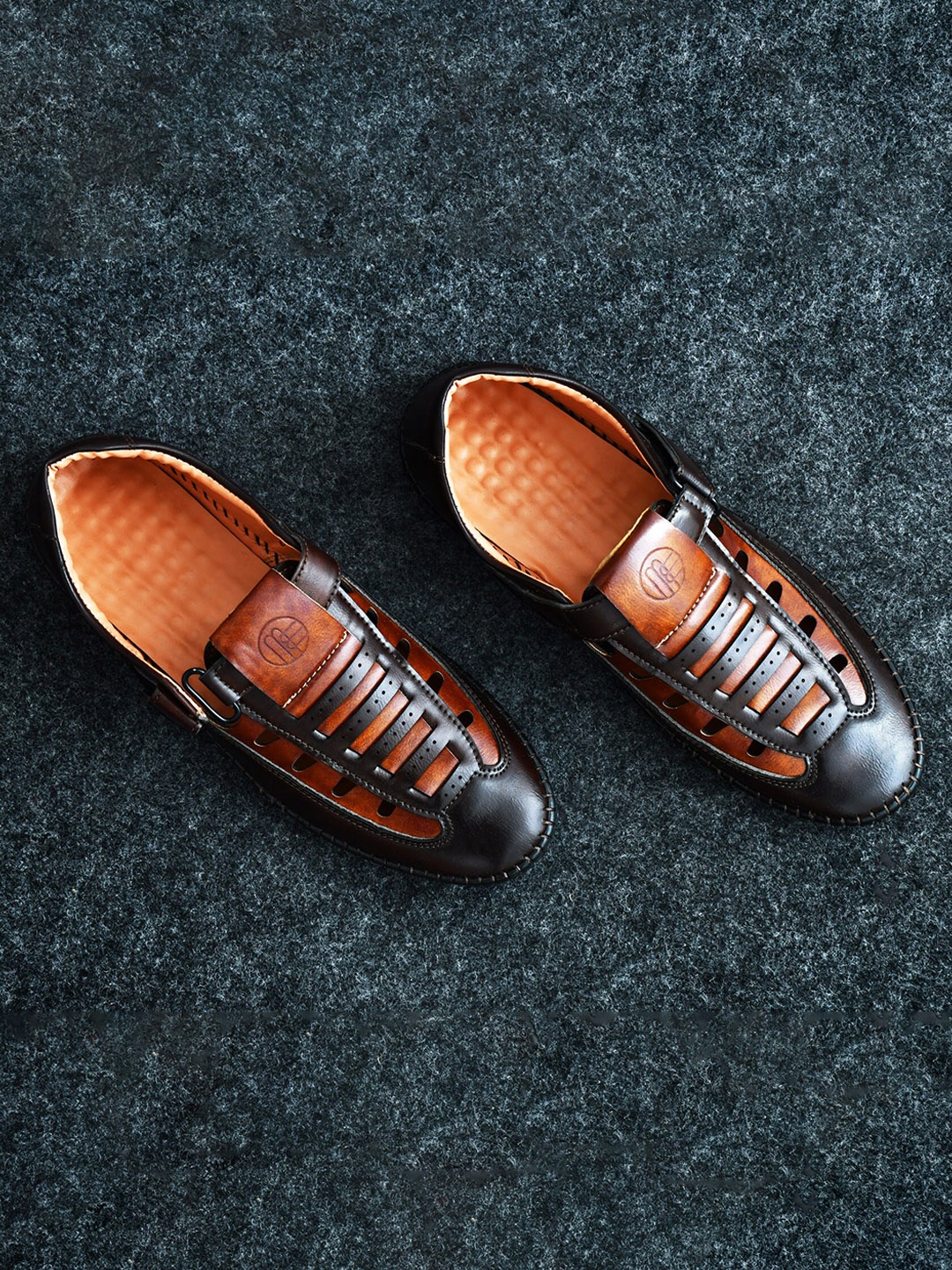 

FOXYFOOT Men Shoe-Style Sandals, Brown