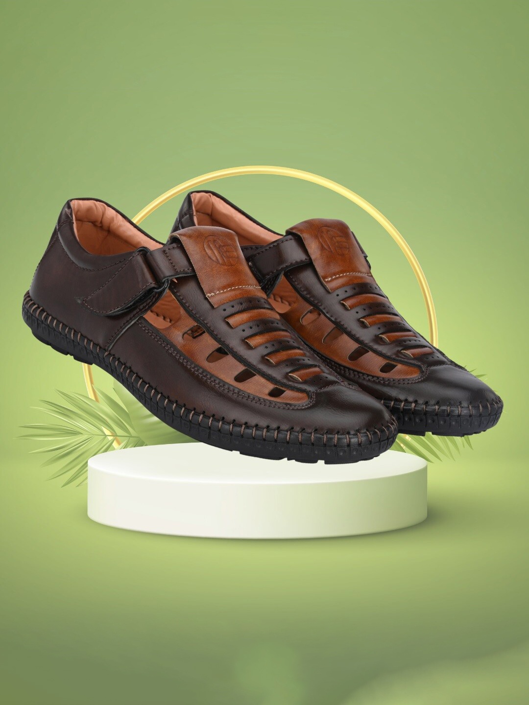 

FOXYFOOT Men Shoe-Style Sandals, Brown
