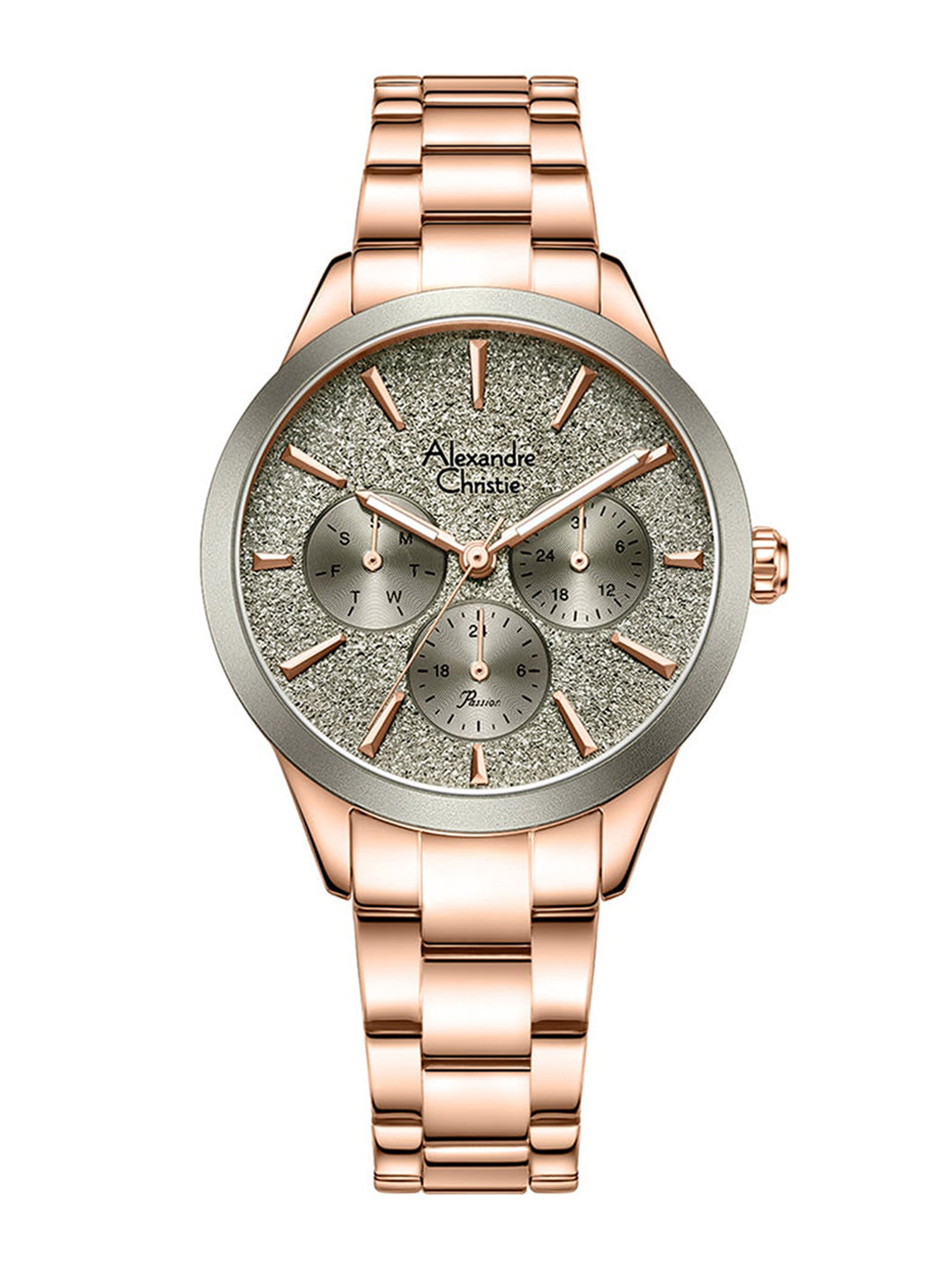 

Alexandre Christie Women Bracelet Style Straps Multi Function Watch 2A91BFBRGGR, Rose gold