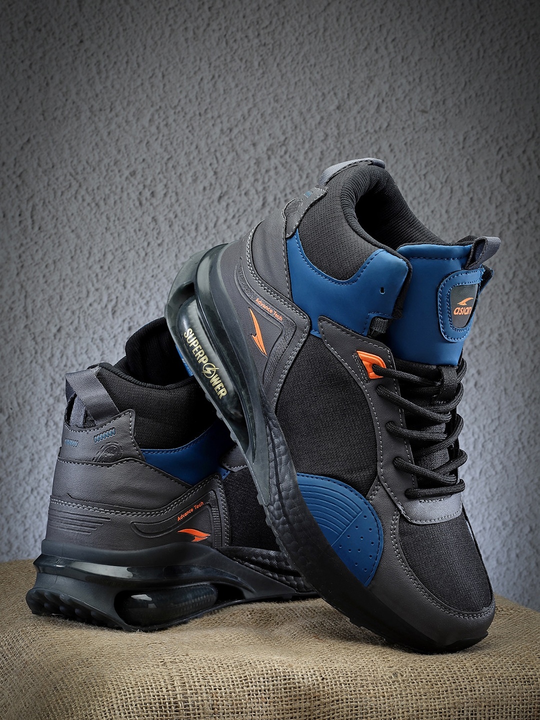 

ASIAN Men Colourblocked Sneakers, Black