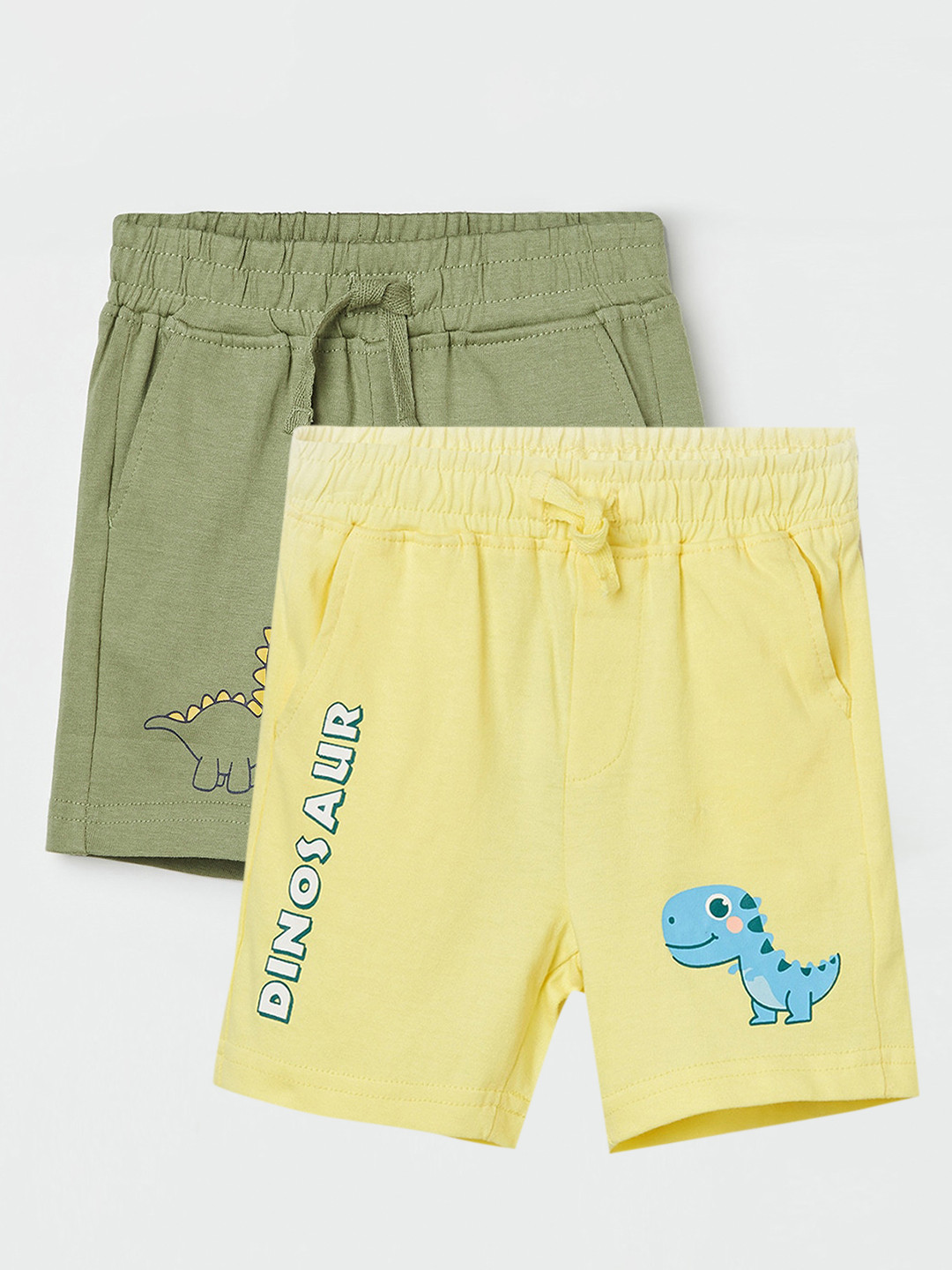

Juniors by Lifestyle Boys Pack Of 2 Printed Cotton Shorts, Yellow