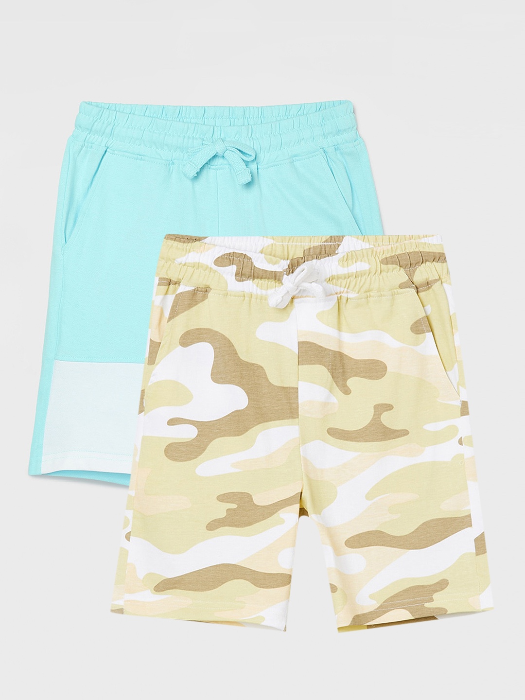 

Fame Forever by Lifestyle Boys Pack Of 2 Printed Cotton Shorts, White