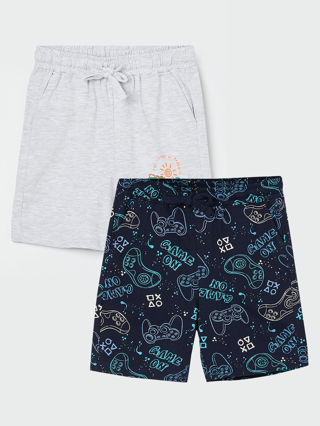 

Fame Forever by Lifestyle Boys Pack Of 2 Printed Cotton Shorts, Blue
