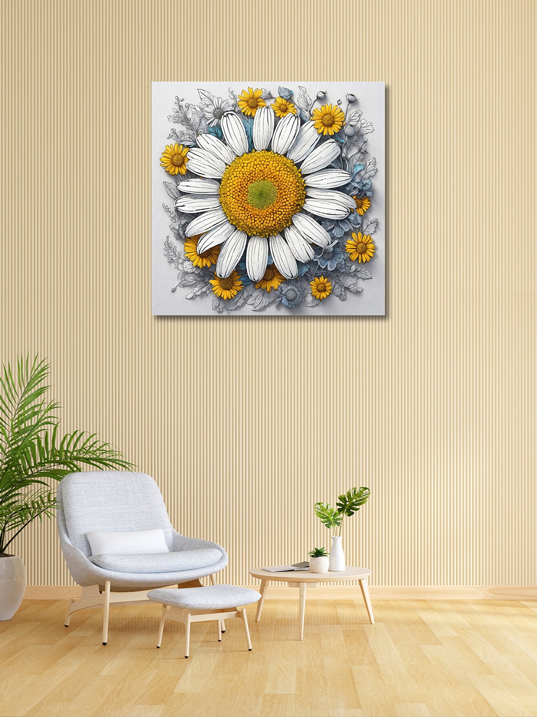 

OLIVE TREE White & Yellow Canvas Other Painting Wall Art