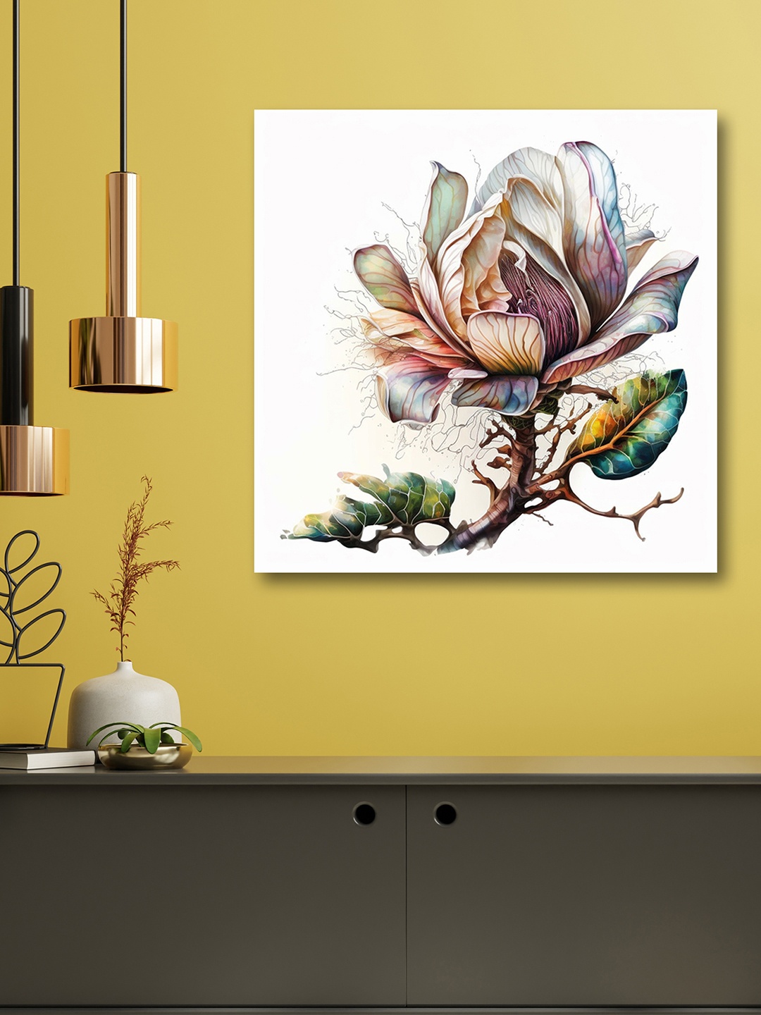 

OLIVE TREE White & Green Canvas Other Painting Wall Art
