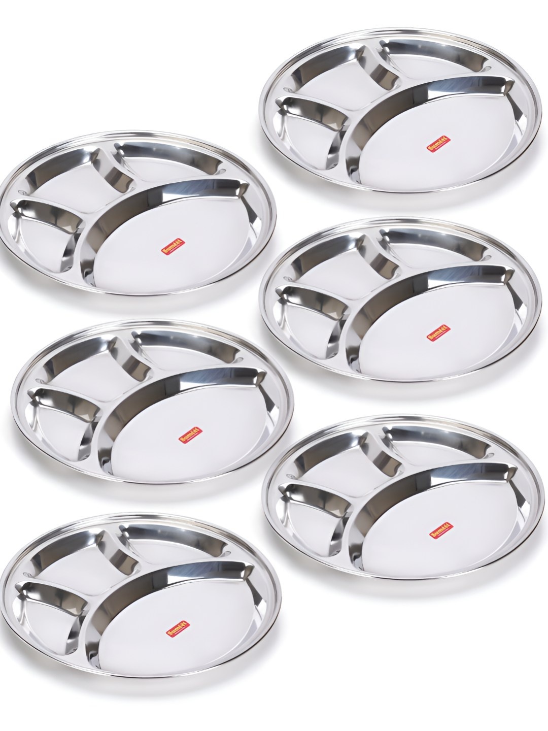 

Sumeet 6 Pieces Stainless Steel Dinner Plates