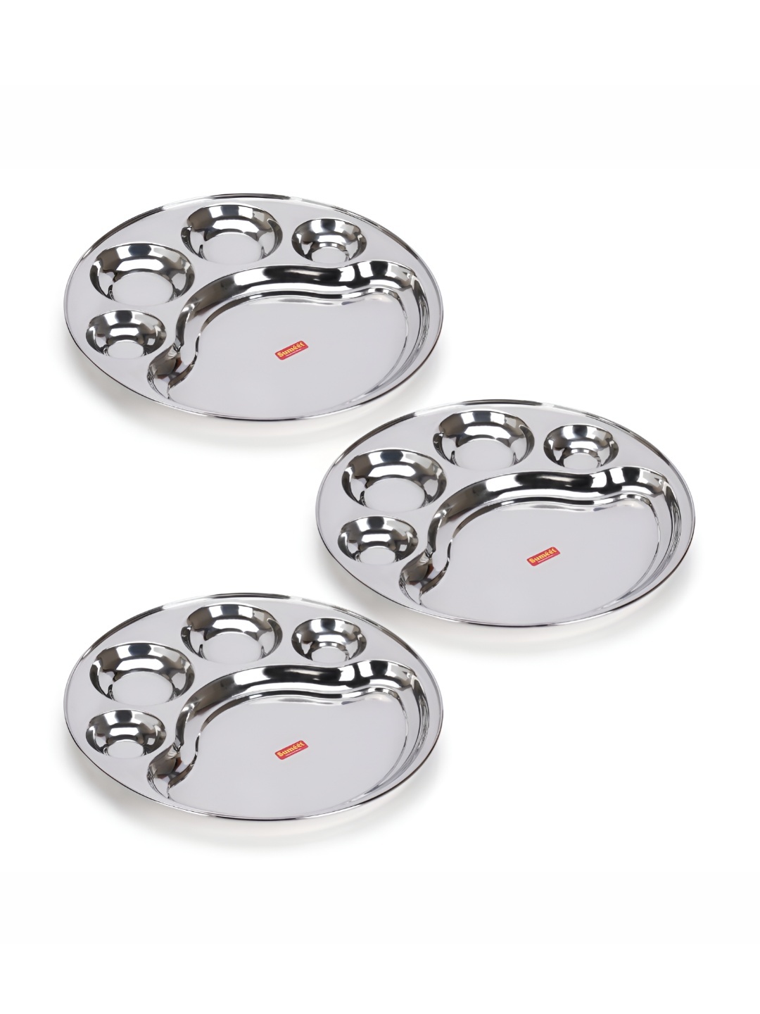 

Sumeet 3 Pieces Stainless Steel Dinner Plates