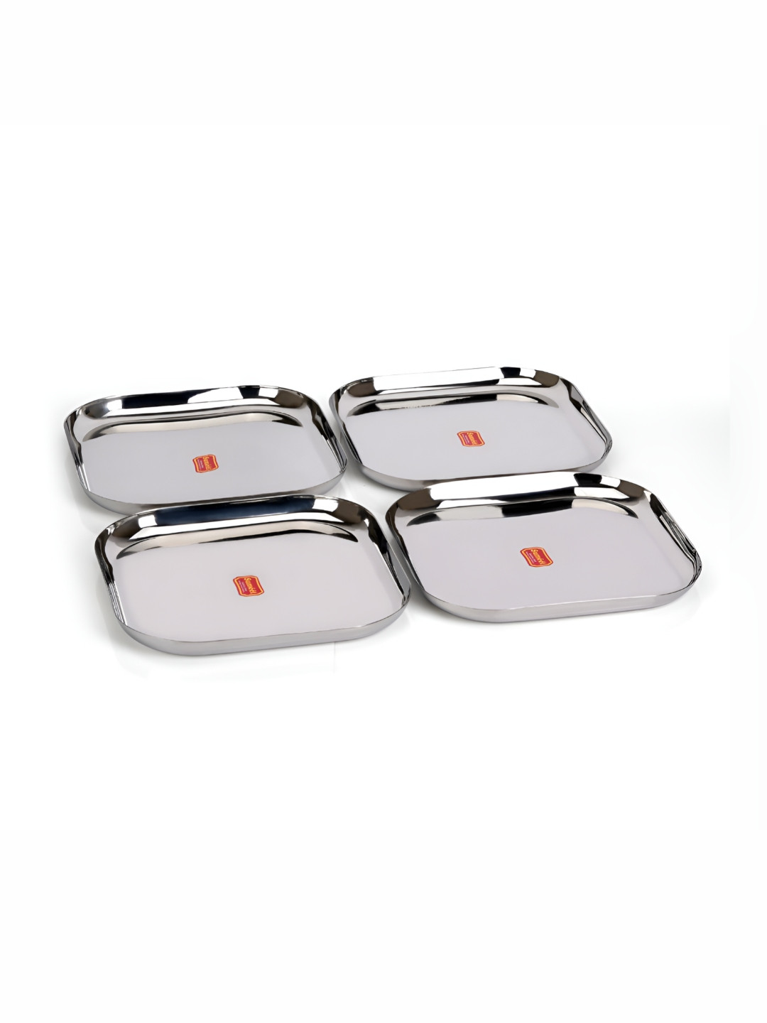 

SUMEET 4 Pcs Stainless Steel Square Plates