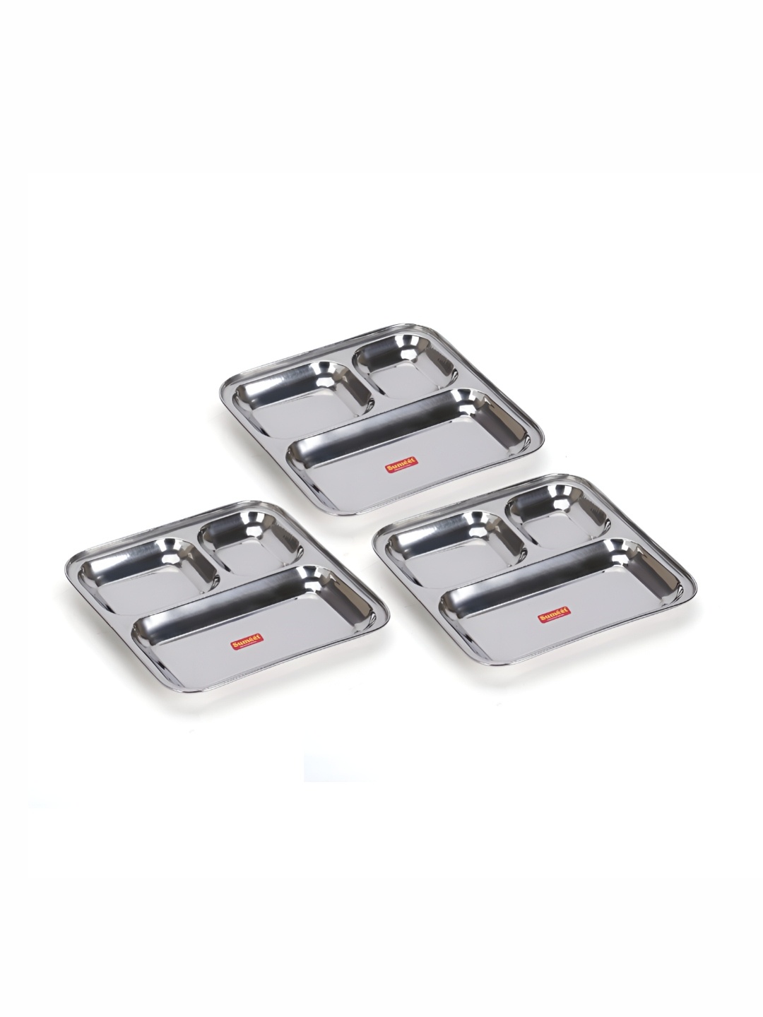 

Sumeet 3 Pieces Stainless Steel Breakfast Plates