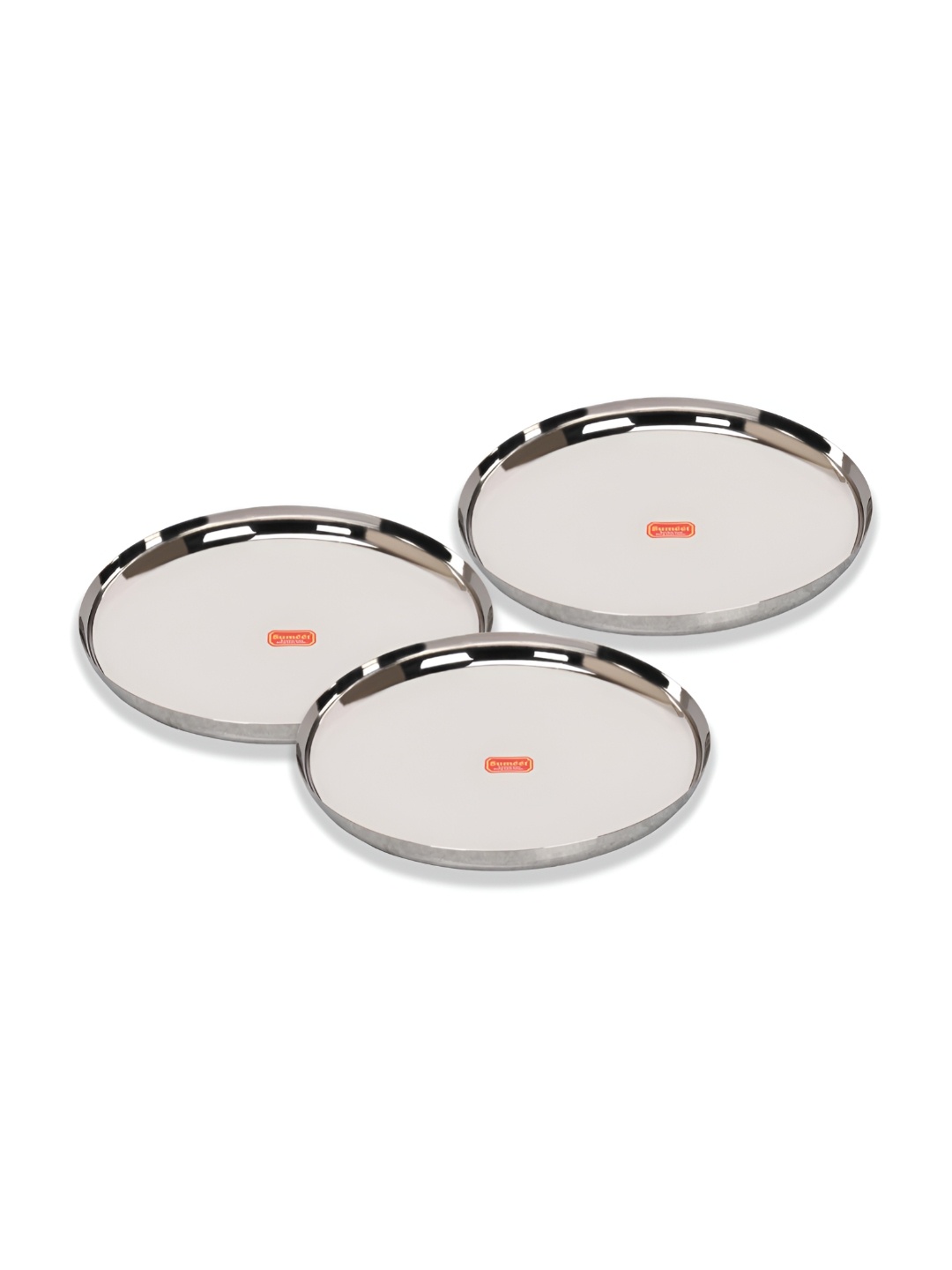 

Sumeet 3 Pcs Stainless-Steel Heavy-Gauge Mirror-Finish Plates