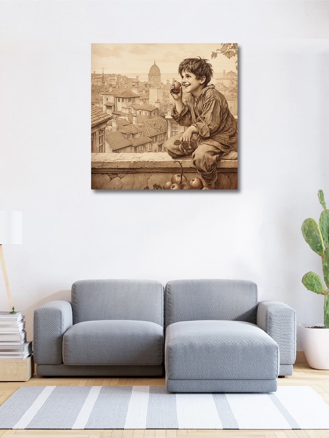 

OLIVE TREE Beige Canvas Other Painting Wall Art