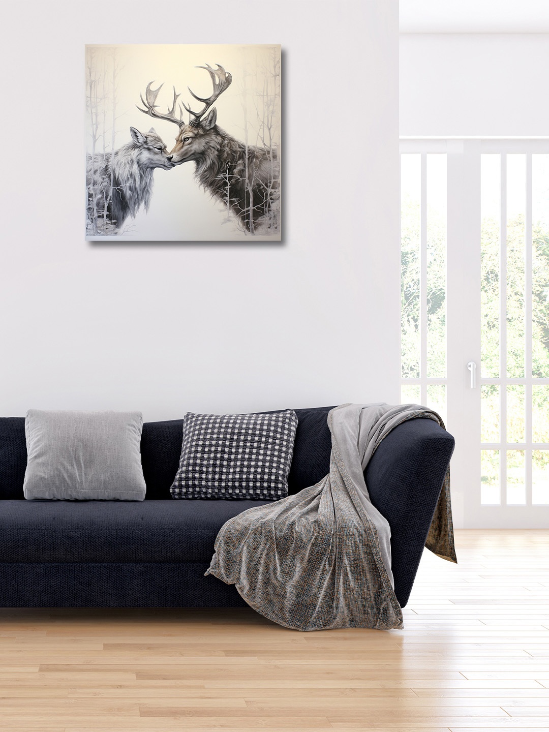 

OLIVE TREE Beige & Grey Canvas Other Painting Wall Art