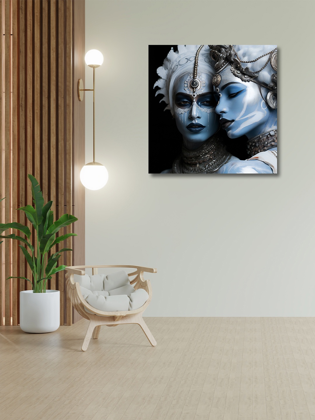 

OLIVE TREE Blue & Black Canvas Other Painting Wall Art