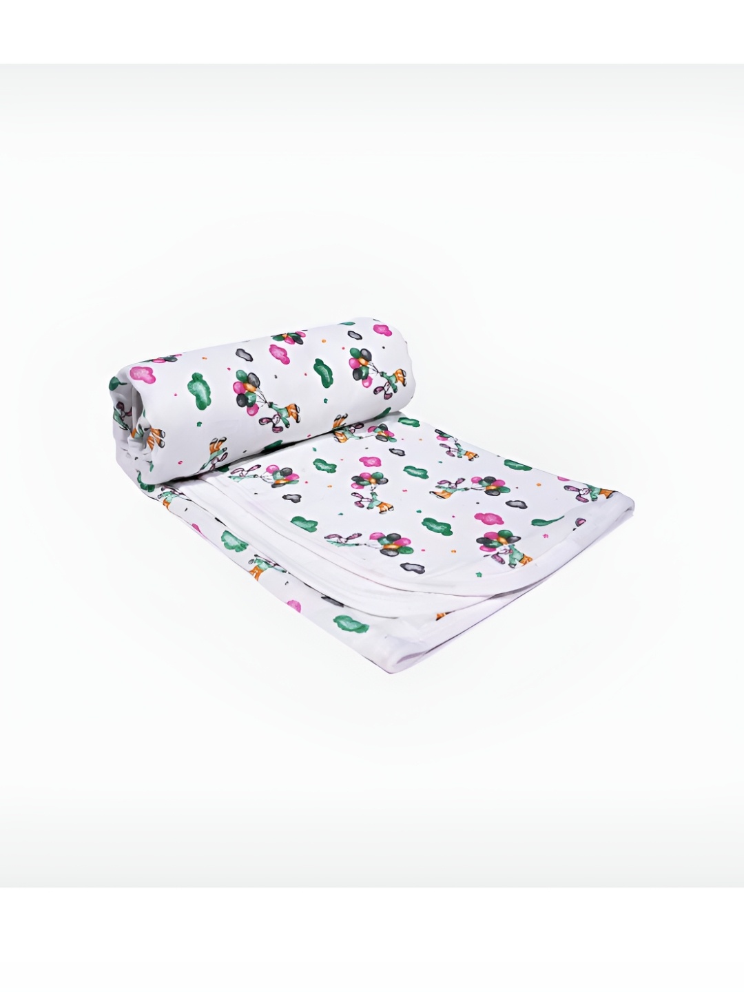 

PINKBUNNY White & Pink Printed Organic Cotton 400 GSM Bath Towel