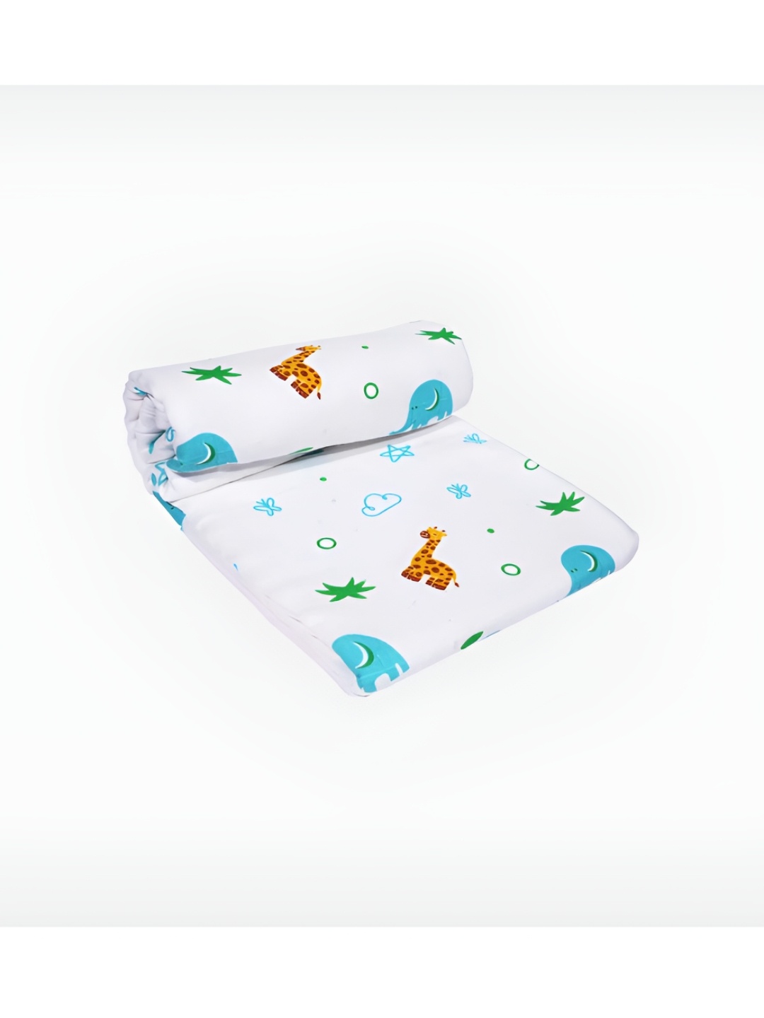 

PINKBUNNY White & Blue Printed Organic Cotton 400 GSM Bath Towel