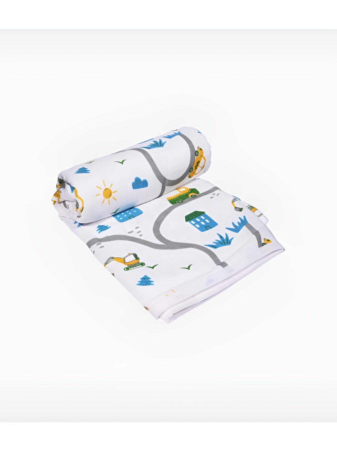 

PINKBUNNY White & Green Printed Organic Cotton 400 GSM Bath Towel