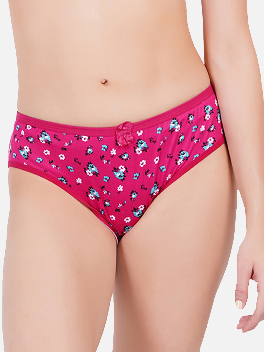 

StyFun Floral Printed Mid-Rise Hipster Briefs, Pink