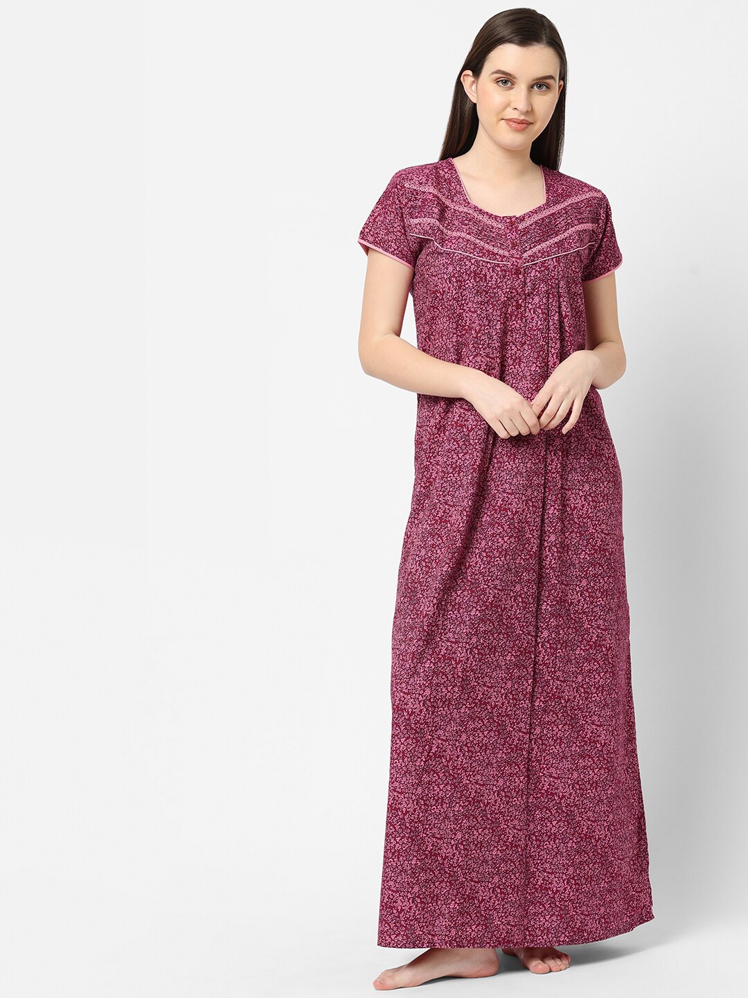 

Sweet Dreams Printed Maxi Nightdress, Pink