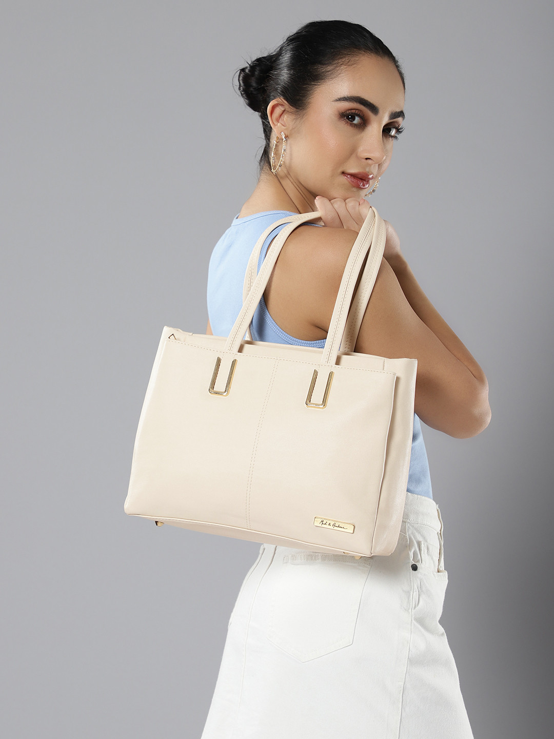 

Mast & Harbour Shopper Handheld Bag, Beige