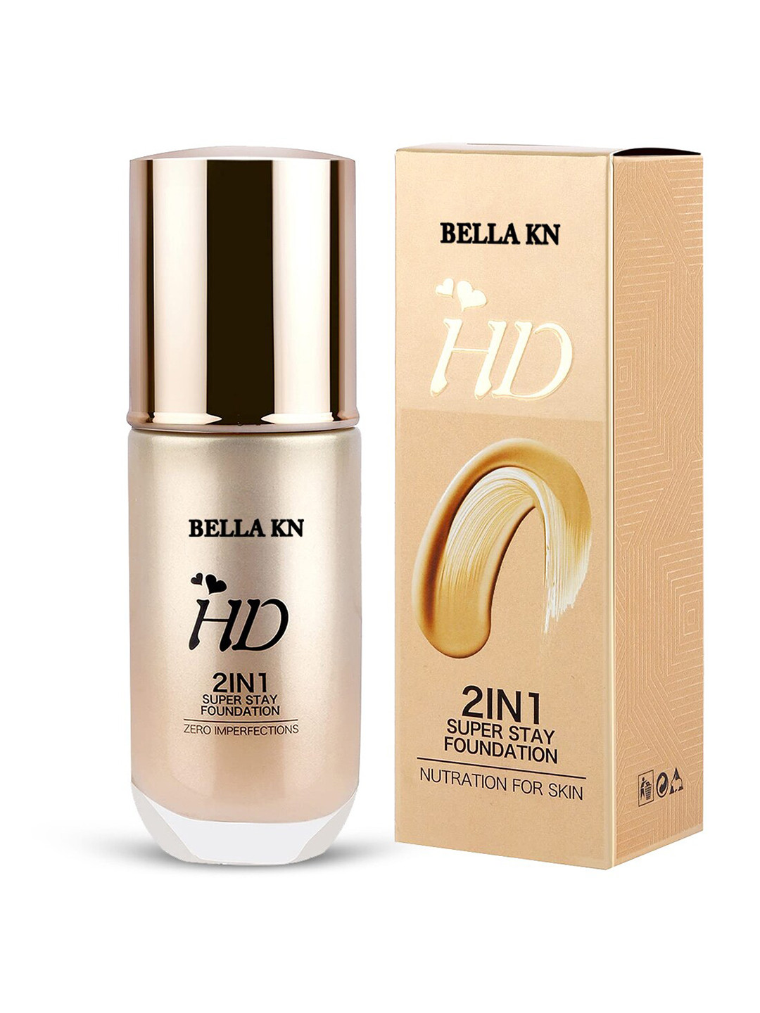 

Adbeni Bella KN HD 2in1 Super Stay Foundation-60ml-Shade-02, Beige