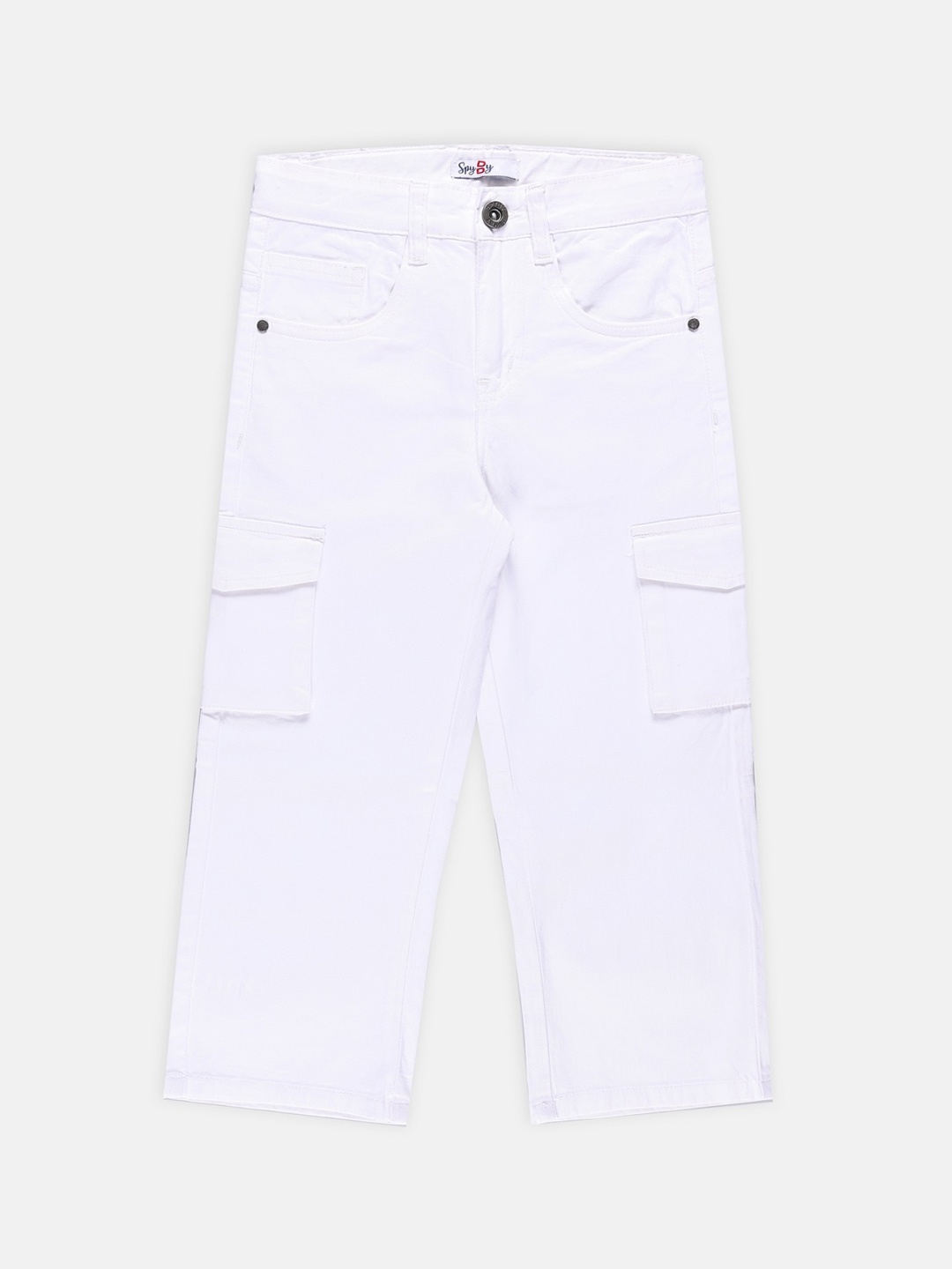 

SPYBY Girls High-Rise Straight Fit Jeans, White
