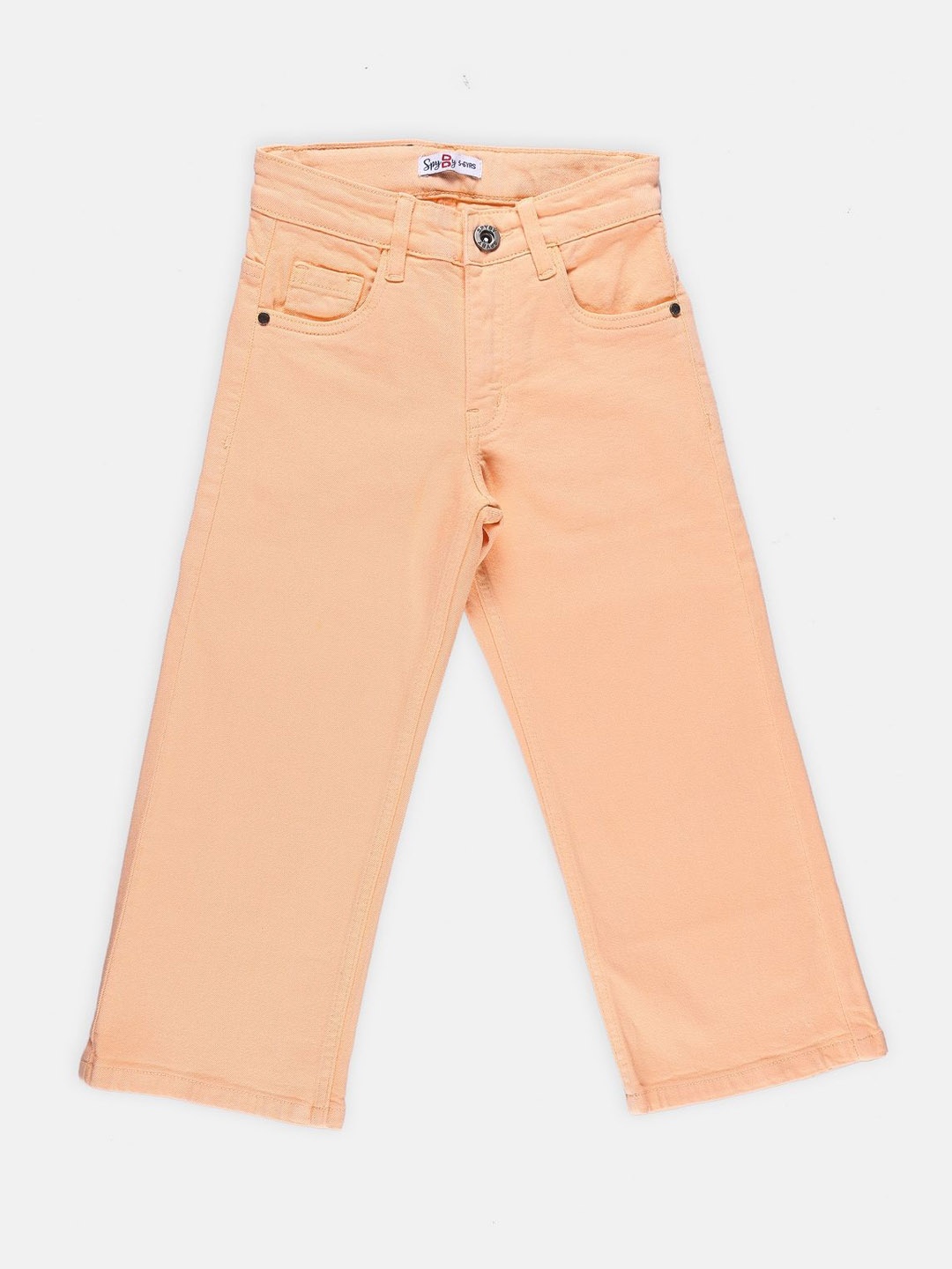 

SPYBY Girls High-Rise Straight Fit Jeans, Orange