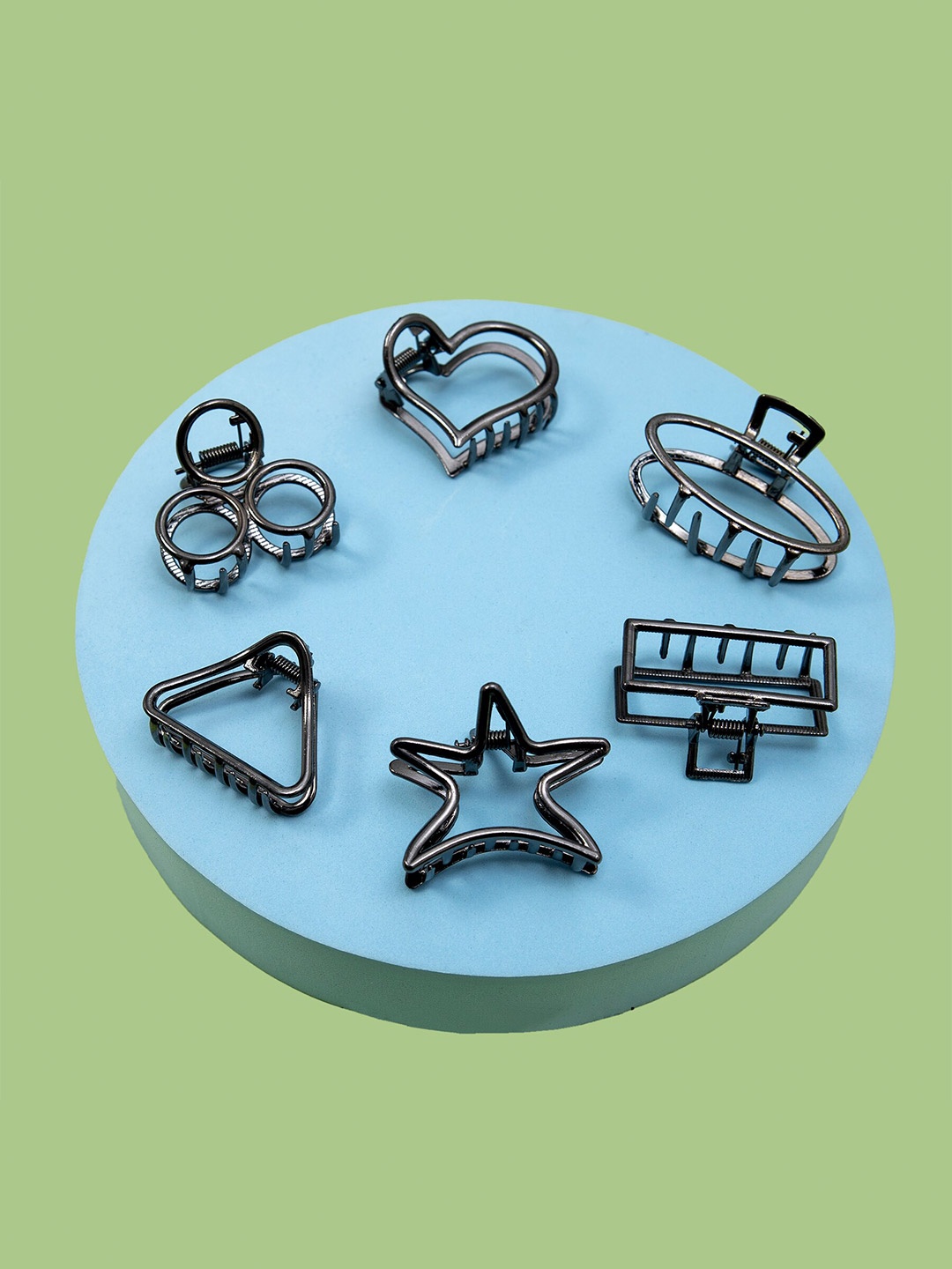 

Unboxkar.in Women Set of 6 Claw Clips, Black