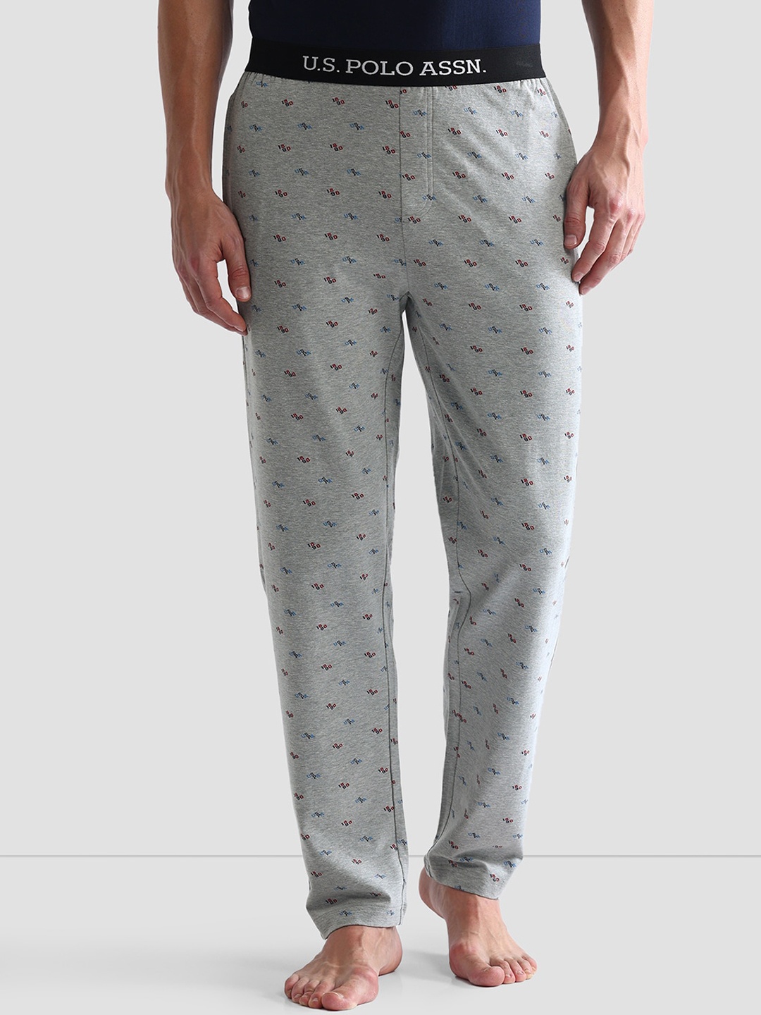 

U.S. Polo Assn. Men Printed Lounge Pants, Grey