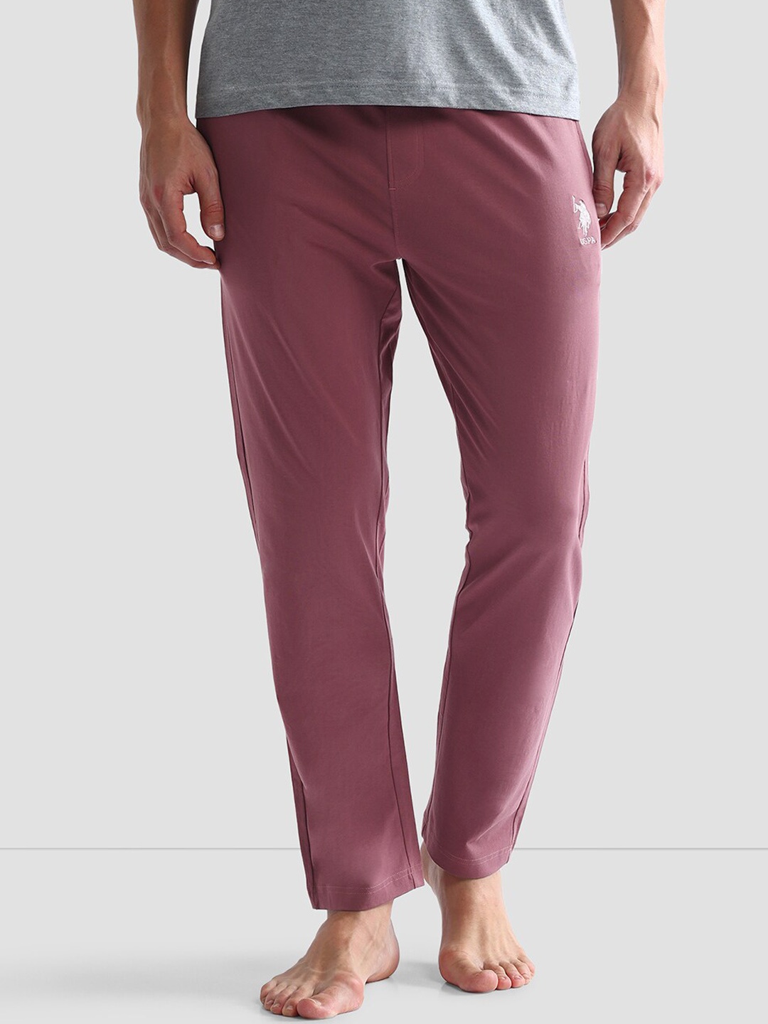 

U.S. Polo Assn. Men Mid Rise Lounge Pant, Pink