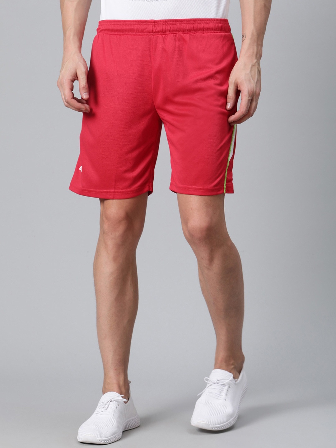 

DIDA Men Mid Rise Light Weight Stretchable Dry Fit Sports Shorts, Red