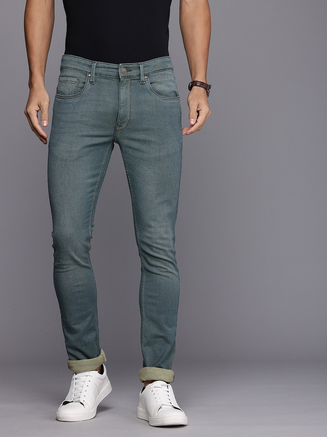 

Louis Philippe Jeans Men Super Slim Fit Stretchable Jeans, Blue