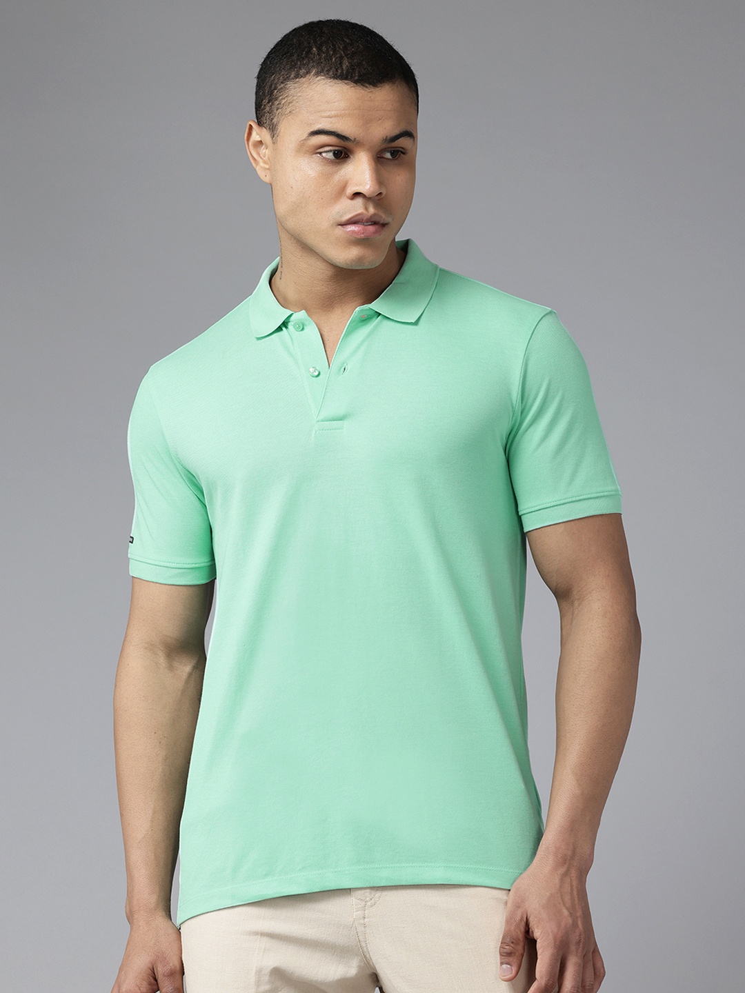 

Van Heusen Polo Collar T-shirt, Sea green