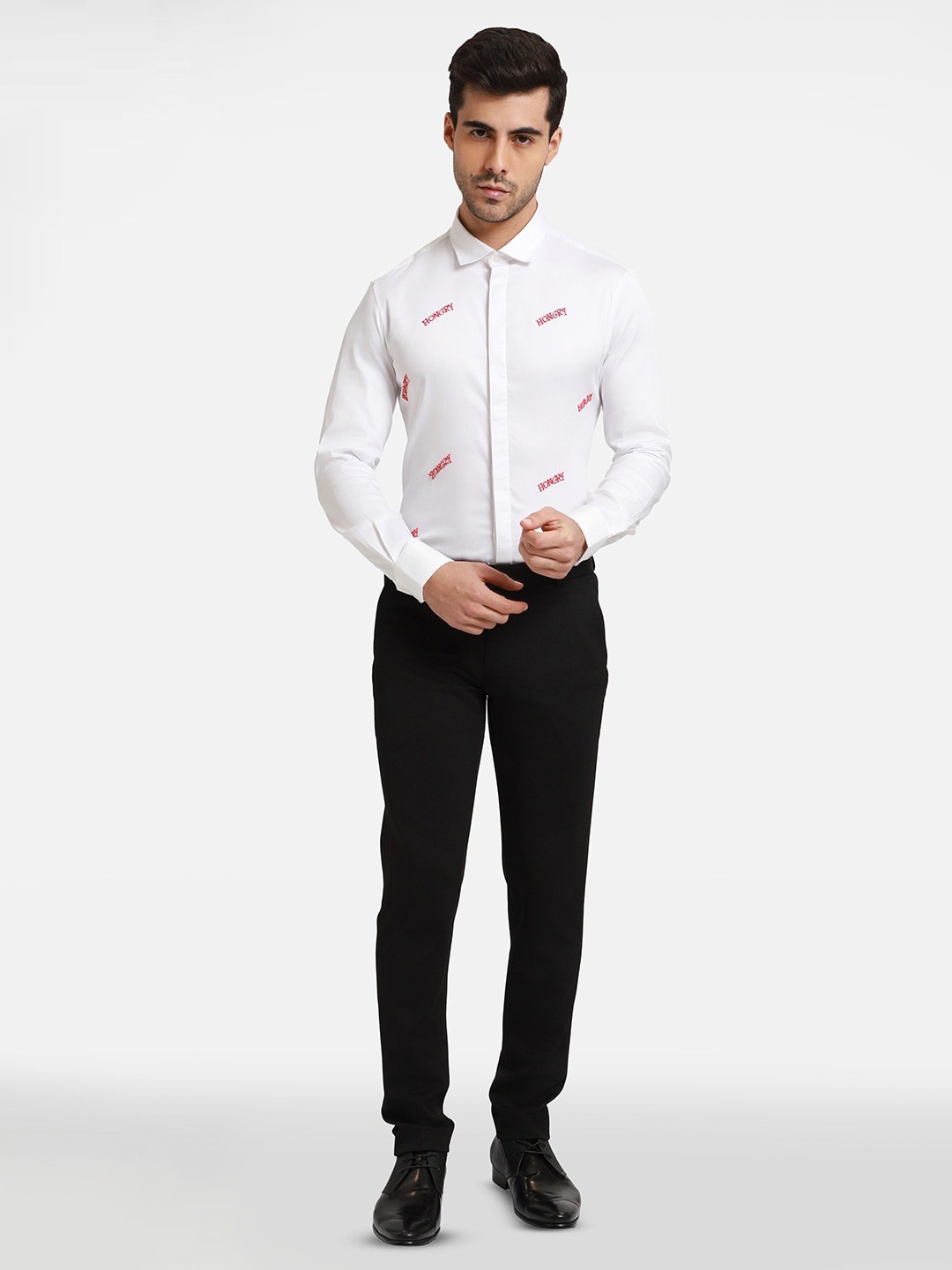 

Komal Kothari Slim Fit Cotton Party Shirt, White