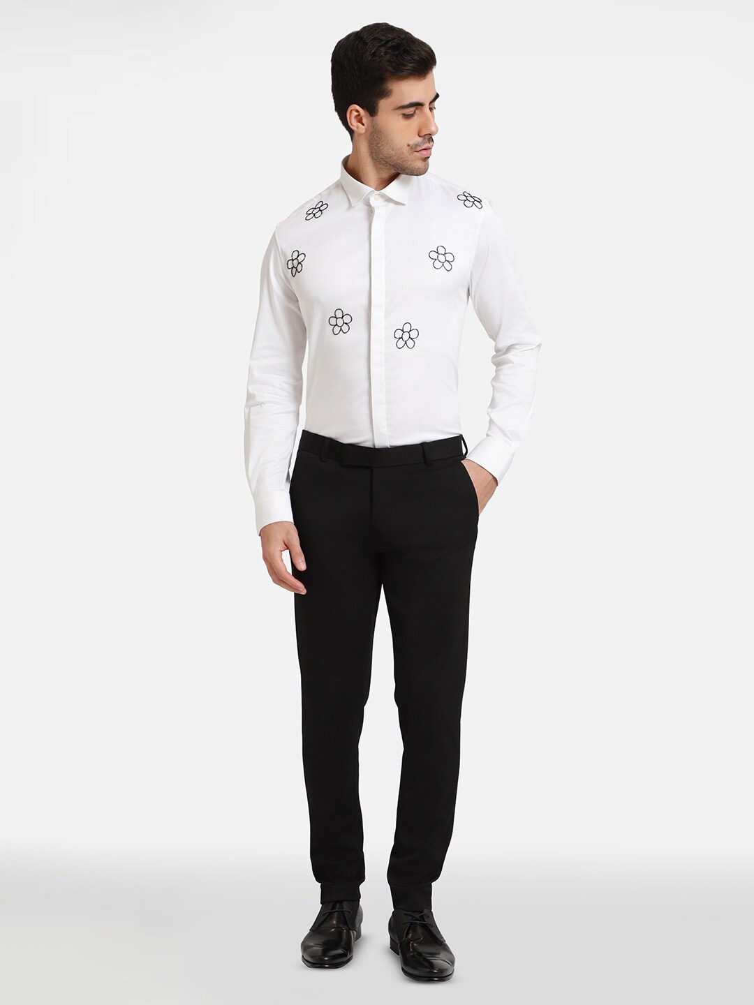 

Komal Kothari Slim Fit Cotton Party Shirt, White