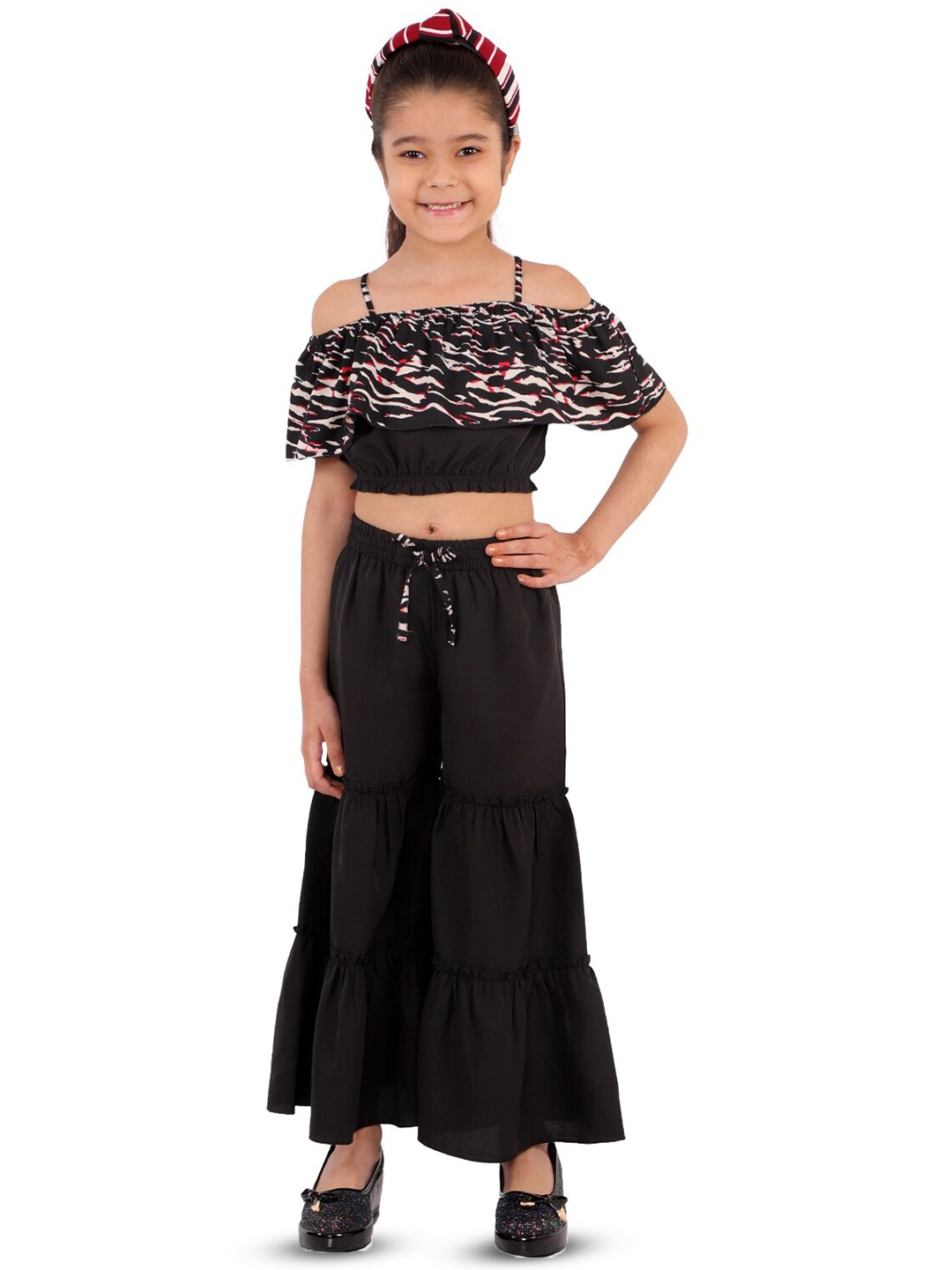 

Kids Cave Cold-Shoulder Maxi Dress, Black