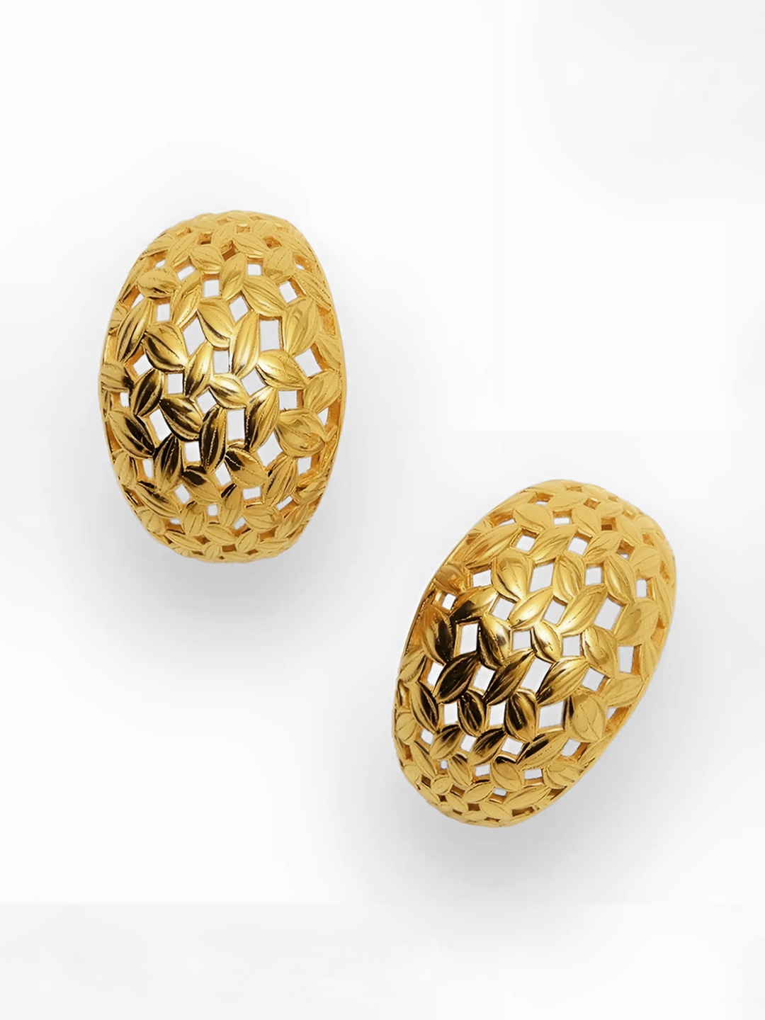 

Trisu Gold-Plated 925 Sterling Silver Contemporary Studs Earrings