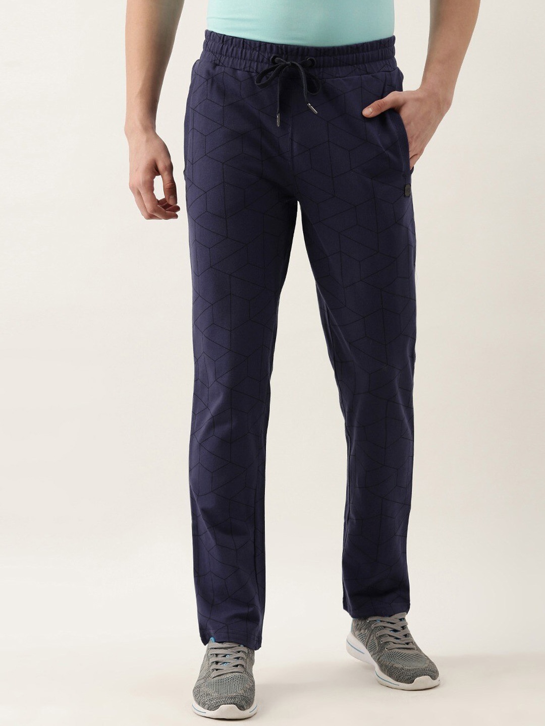 

Sweet Dreams Men Printed Mid-Rise Track pants, Navy blue
