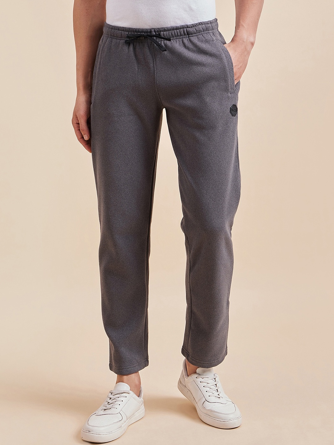 

Sweet Dreams Men Mid Rise Elasticated Waistband Track Pants, Black