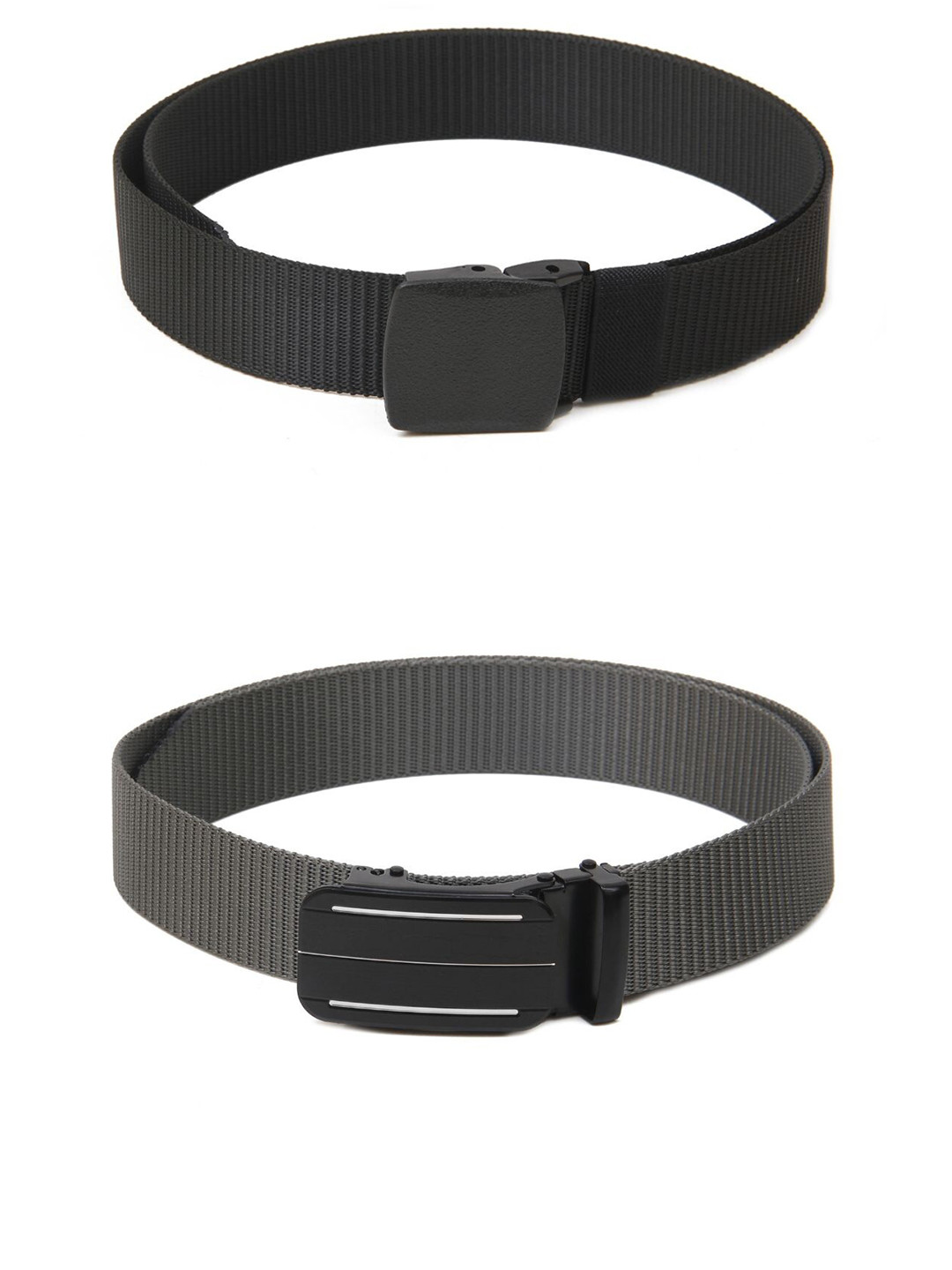 

Calvadoss Girls Set of 2 Textured Belts, Black