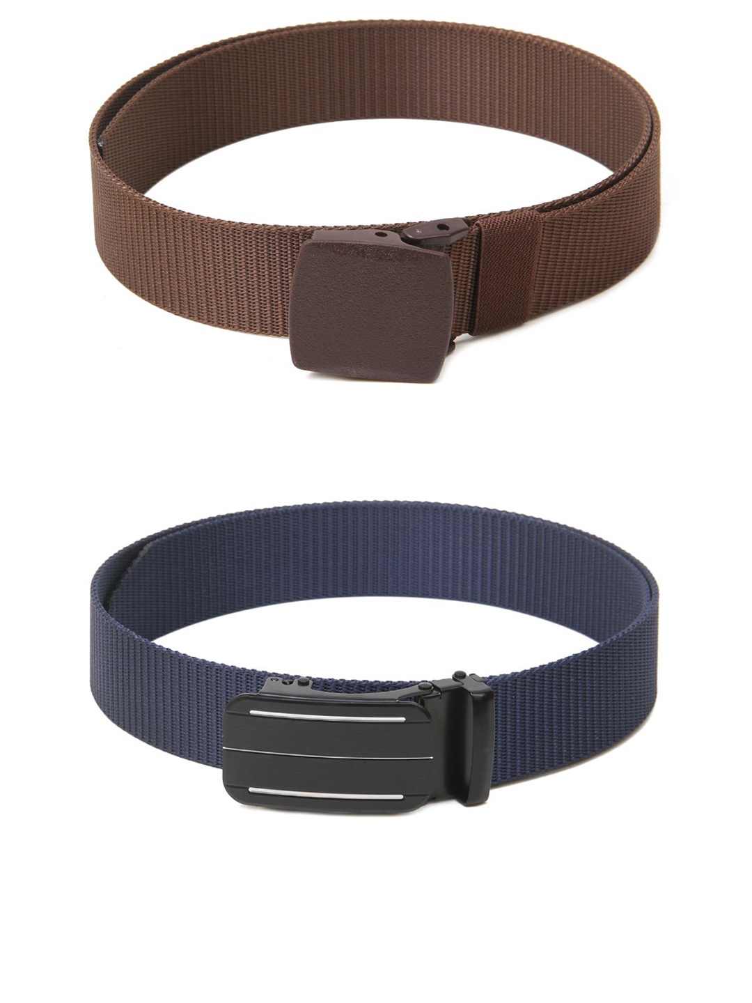 

Calvadoss Girls Set Of 2 Textured Belts, Brown