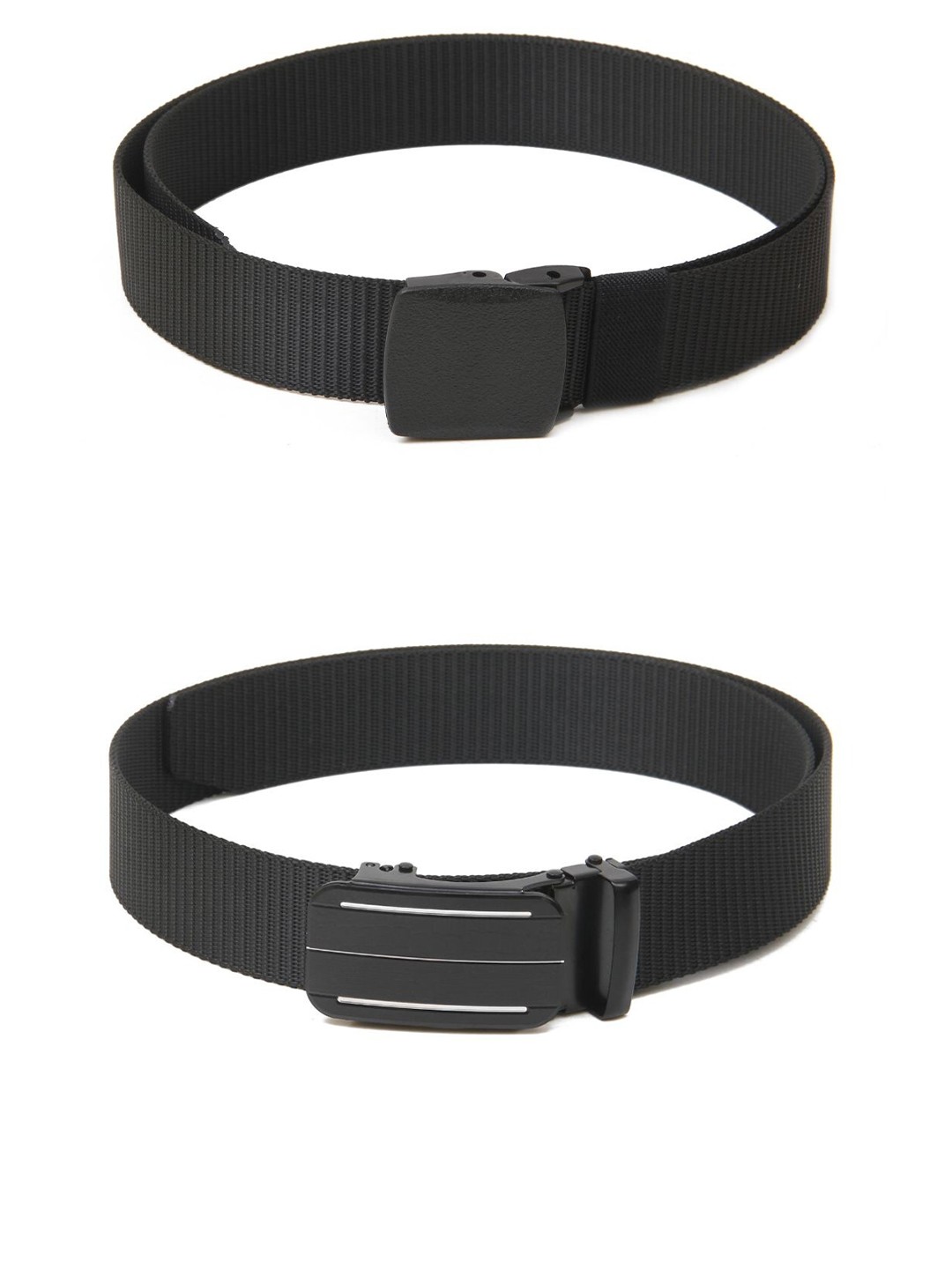 

Calvadoss Girls Set of 2 Textured Belt, Black